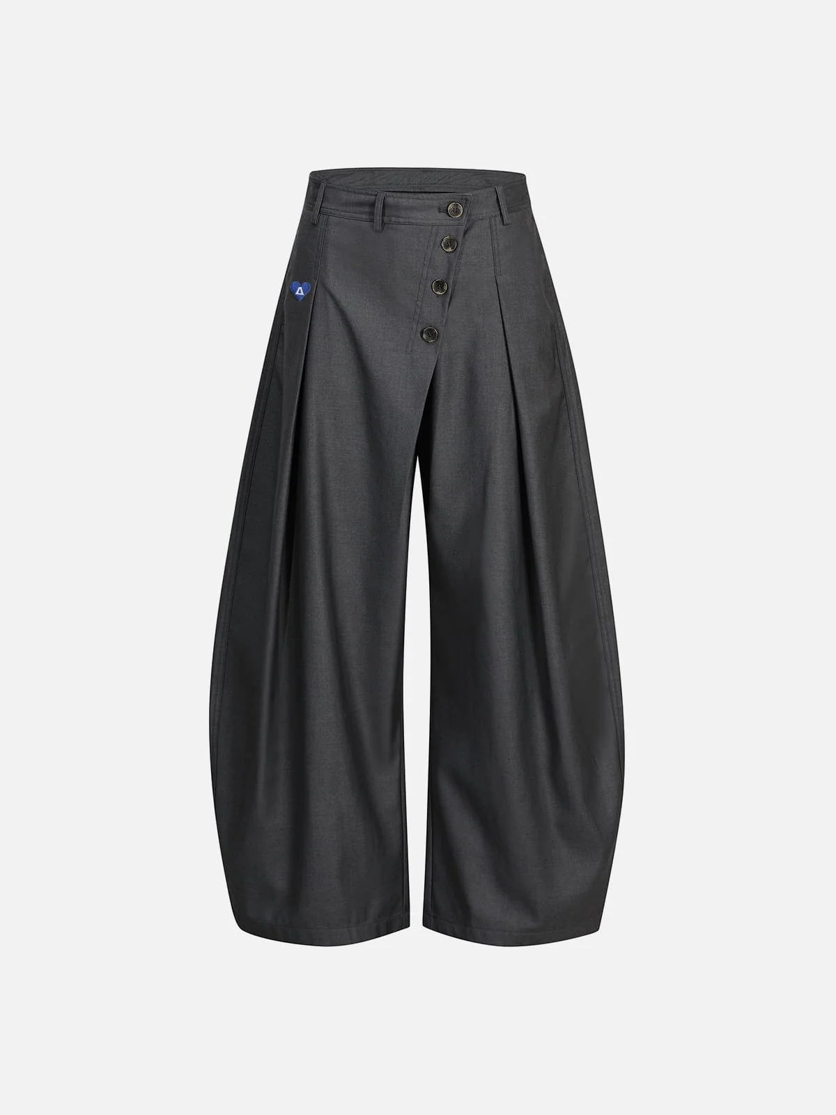 Aelfric Eden Asymmetric Button Baggy Barrel Pants - Image 5