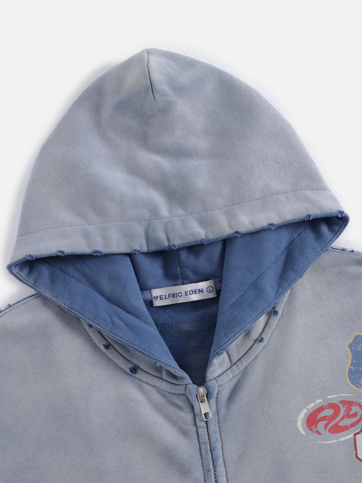 Aelfric Eden Badge Boxy Zip Up Hoodie - Image 4