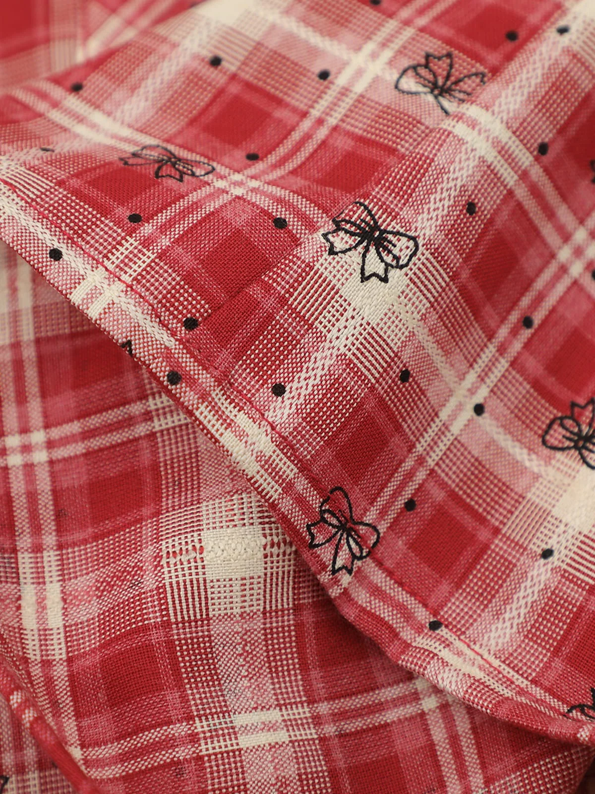 Aelfric Eden Bow Plaid Short Sleeve Shirt - Image 7