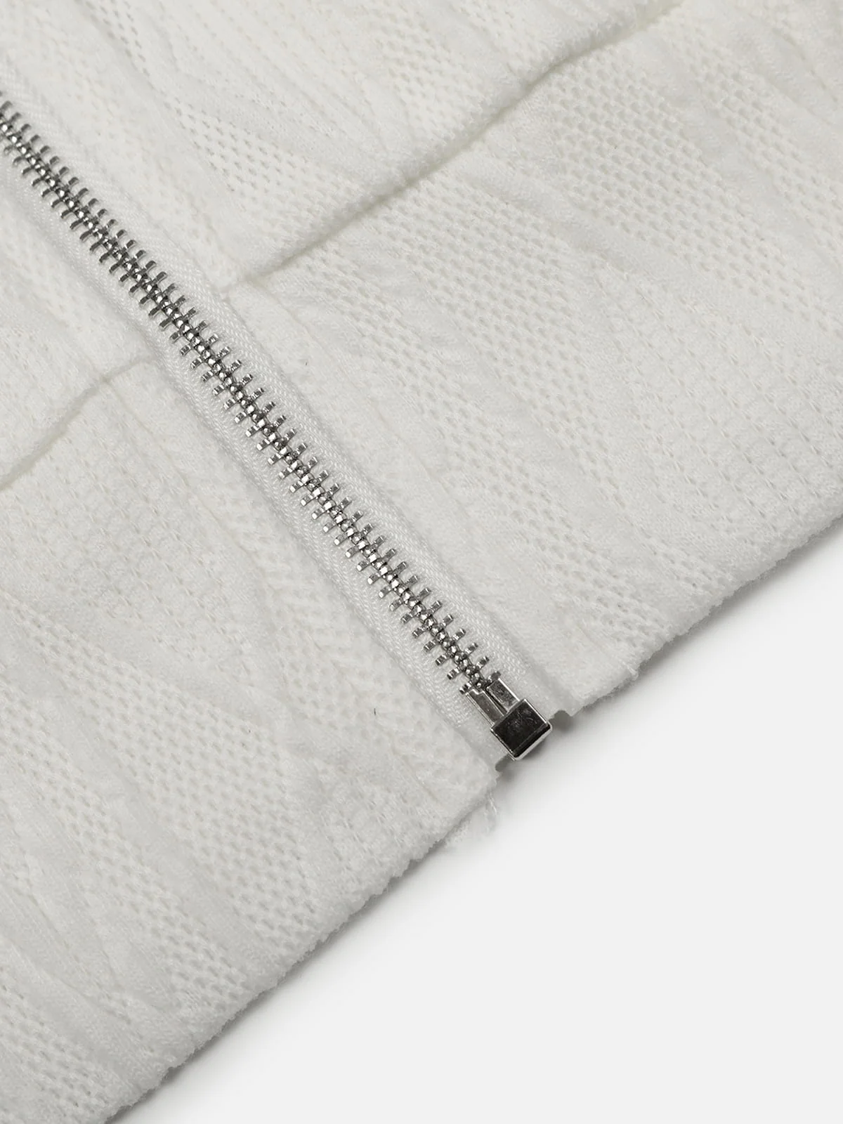 Aelfric Eden Boxy Cable Knit Zip Up Hoodie - Image 5