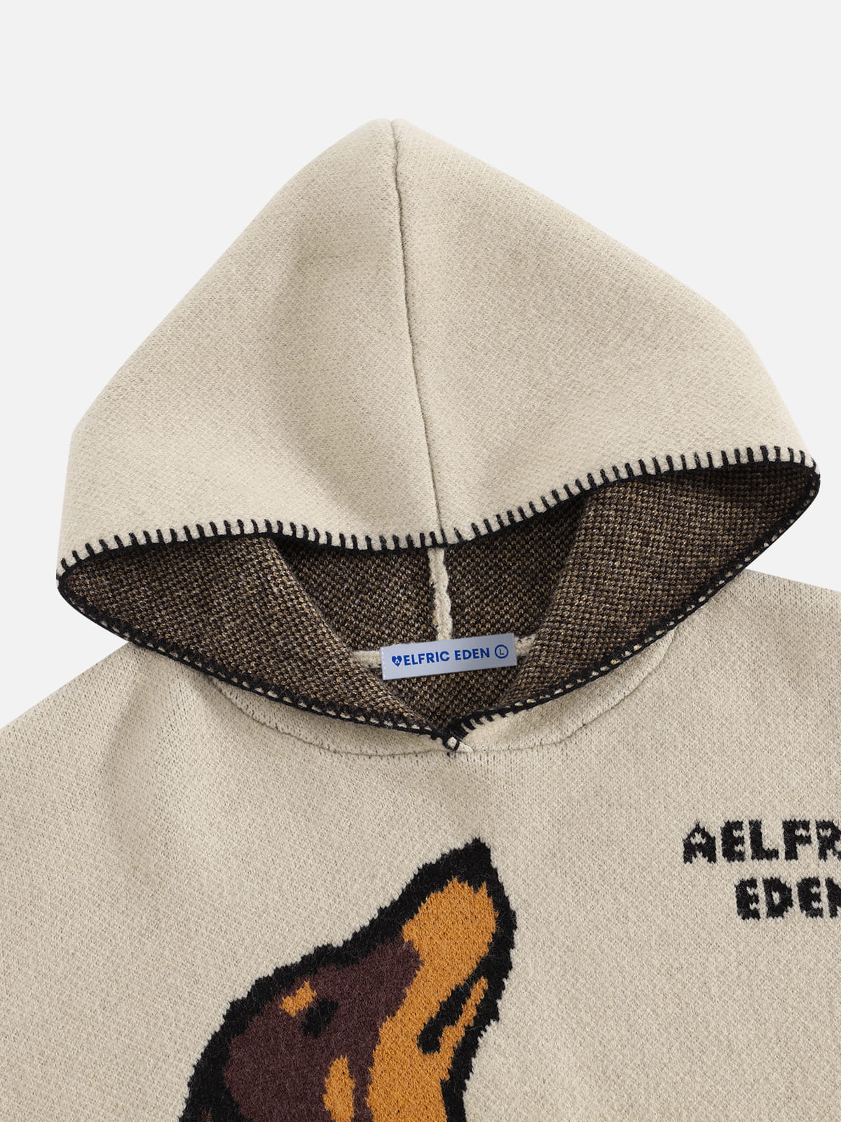 Aelfric Eden Boxy Dachshund Knit Pullover Hoodie - Image 3