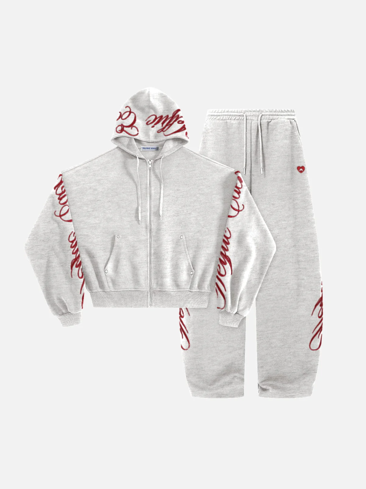 Aelfric Eden Boxy Script Embroidery Hoodie Sets - Image 9