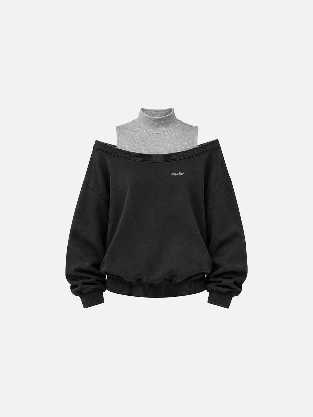 [Pre-Order] Aelfric Eden Boxy Layered Off-The-Shoulder Sweatshirt