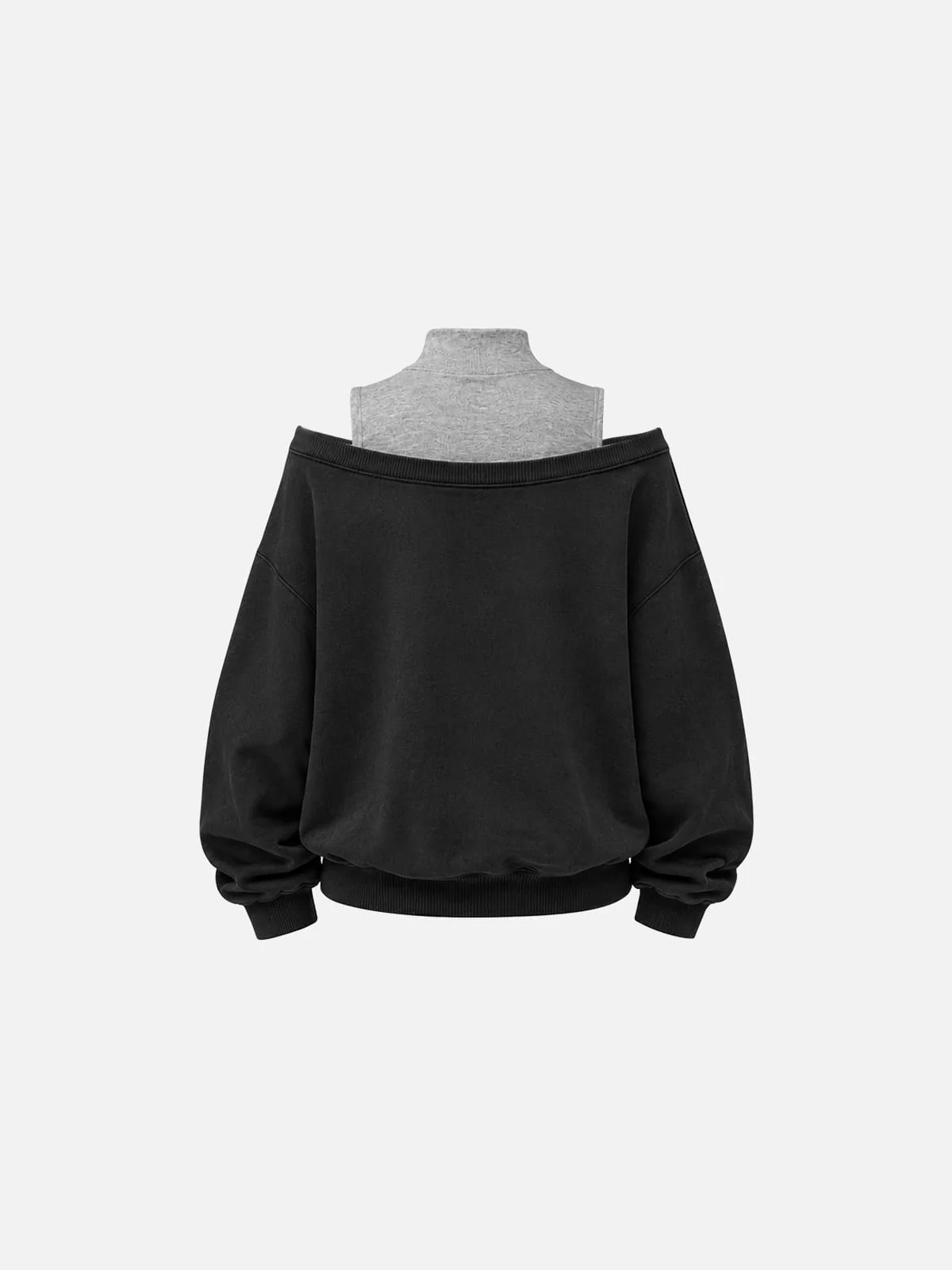 [Pre-Order] Aelfric Eden Boxy Layered Off-The-Shoulder Sweatshirt - Image 3