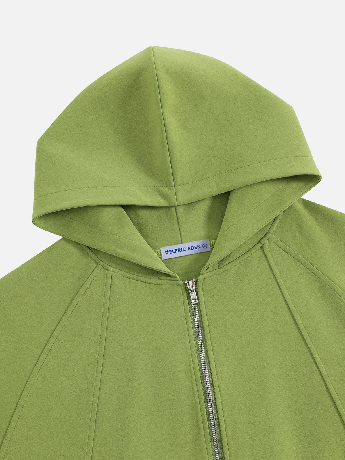 Aelfric Eden Boxy Open Zip Detail Zip Up Hoodie - Image 3