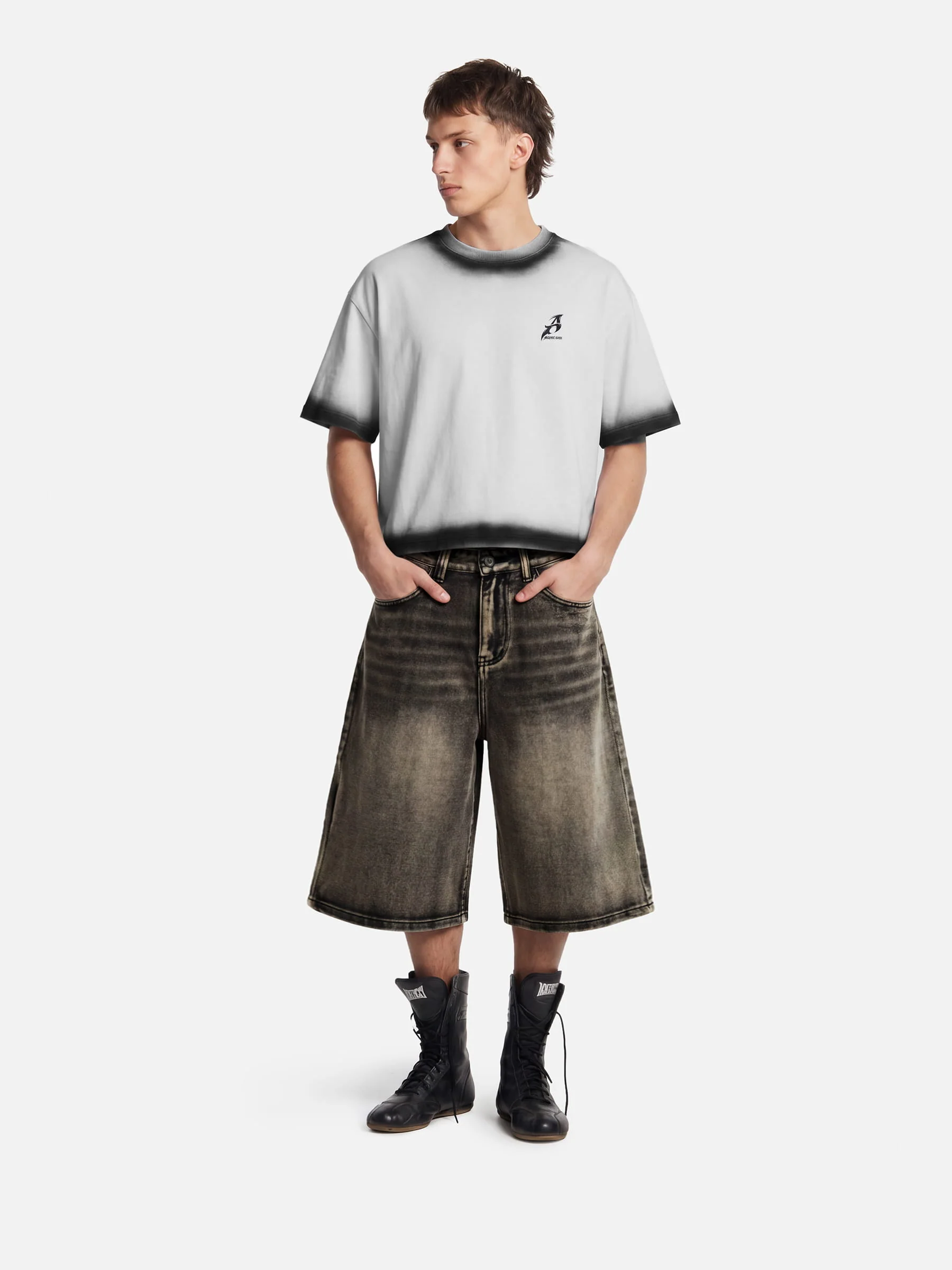 Aelfric Eden Boxy Spray Fade Star Tee - Image 3