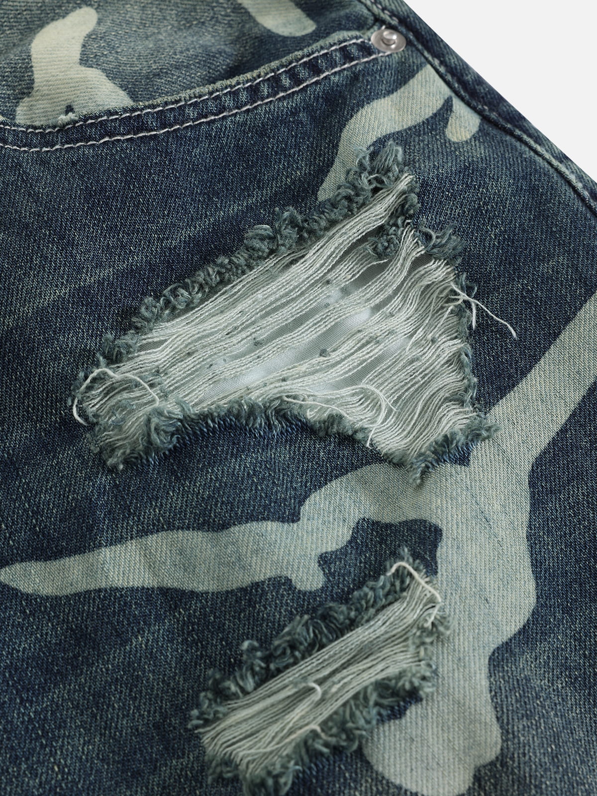 Aelfric Eden CAMO Distressed Baggy Jeans - Image 5