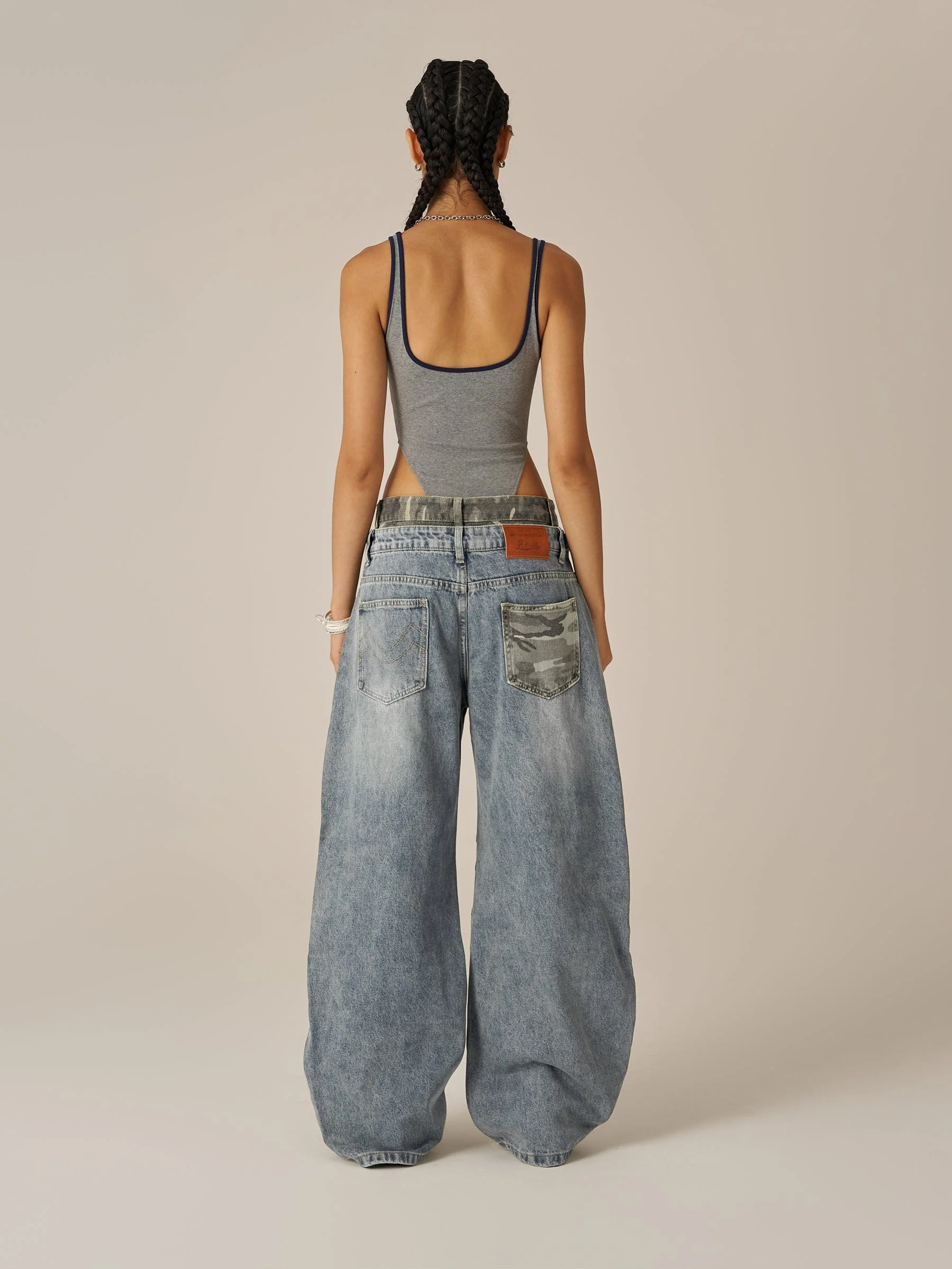 Aelfric Eden Baggy Barrel Double Waist Jeans - Image 4