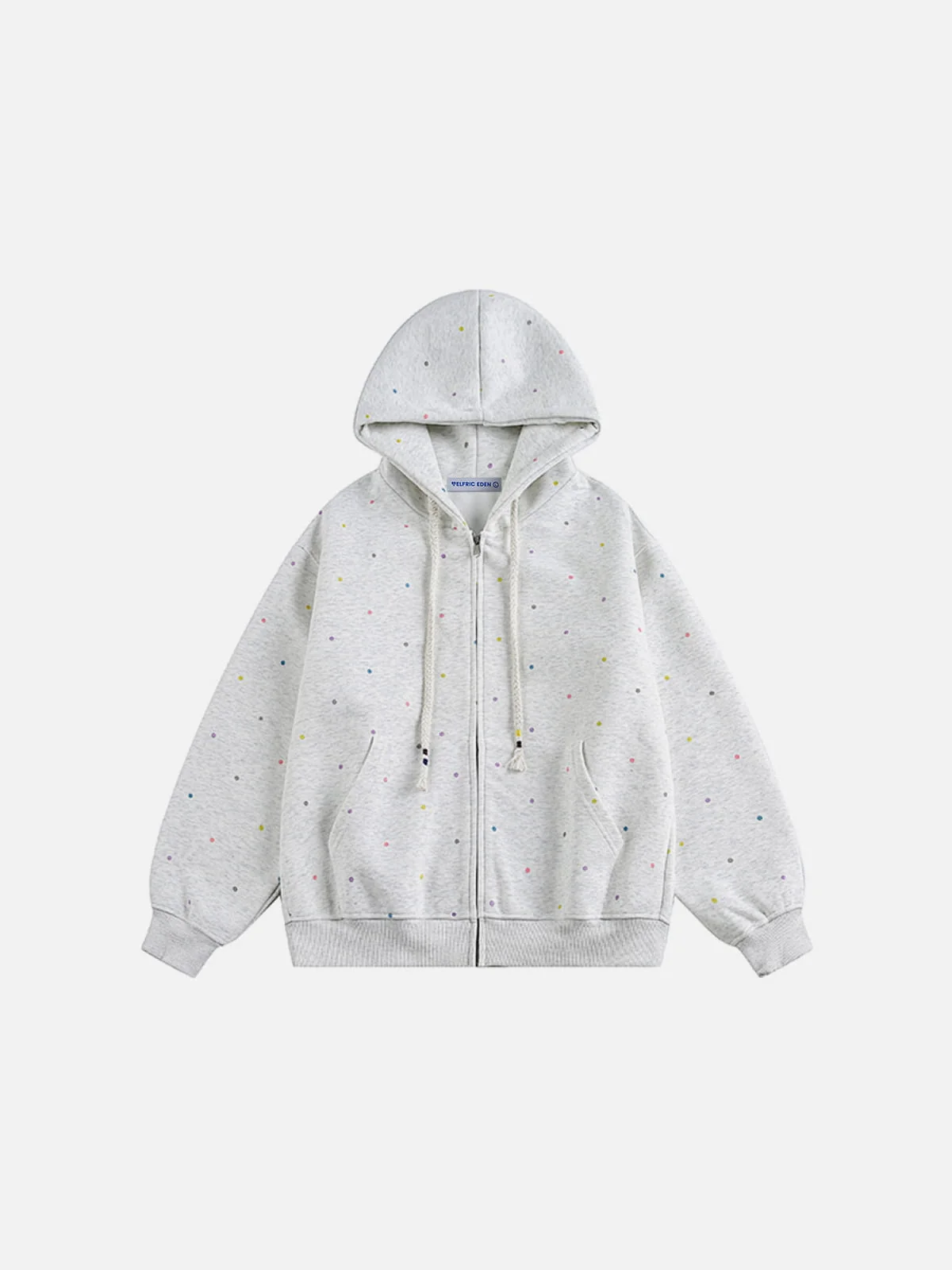 Aelfric Eden Colorful Polka Dot Zip Up Hoodie