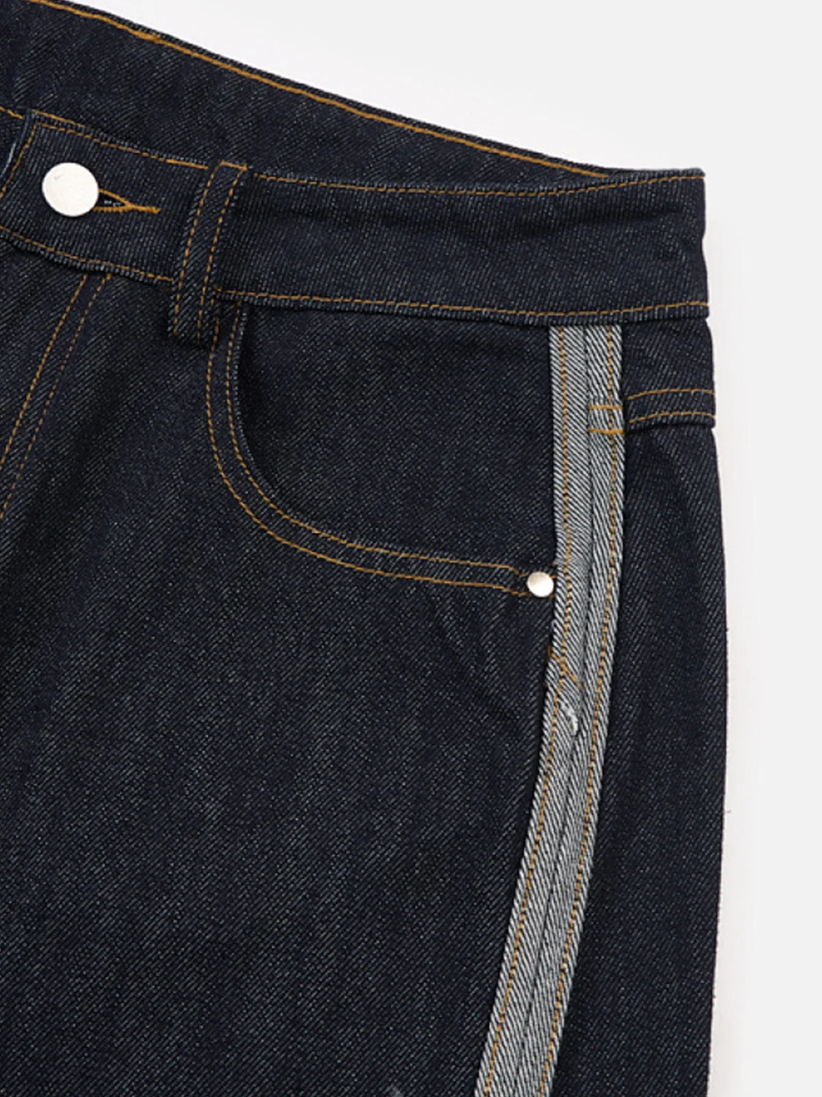 Aelfric Eden Contrast Turn-Up Baggy Jeans - Image 7
