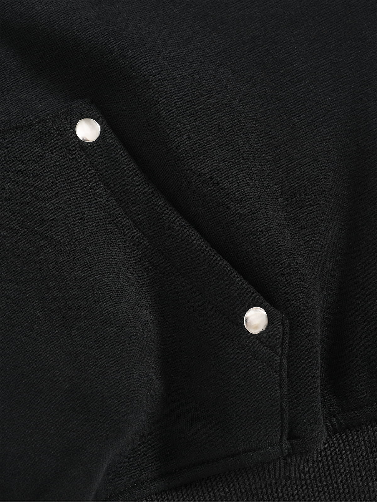 Aelfric Eden Cropped Script Embroidery Zip Up Hoodie - Image 6