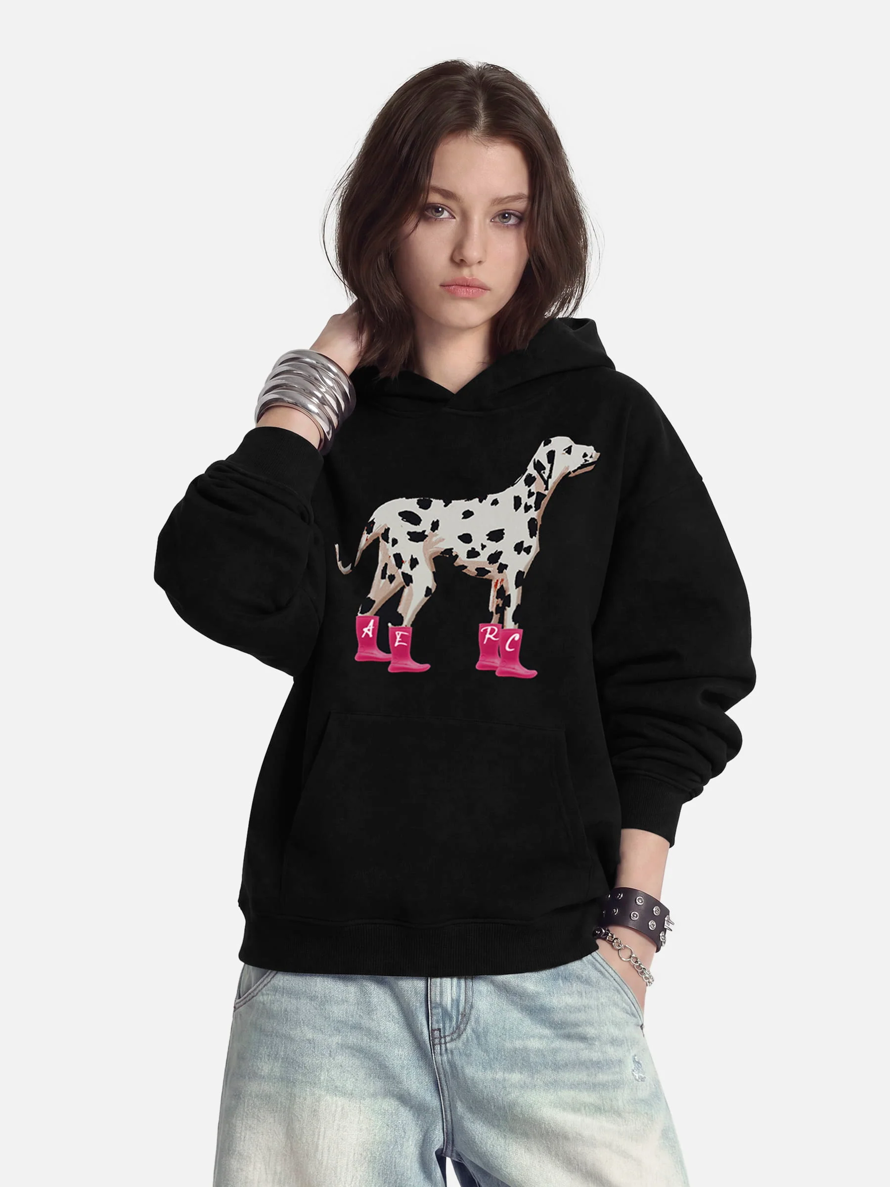 Aelfric Eden Dalmatian Pattern Pullover Hoodie - Image 2