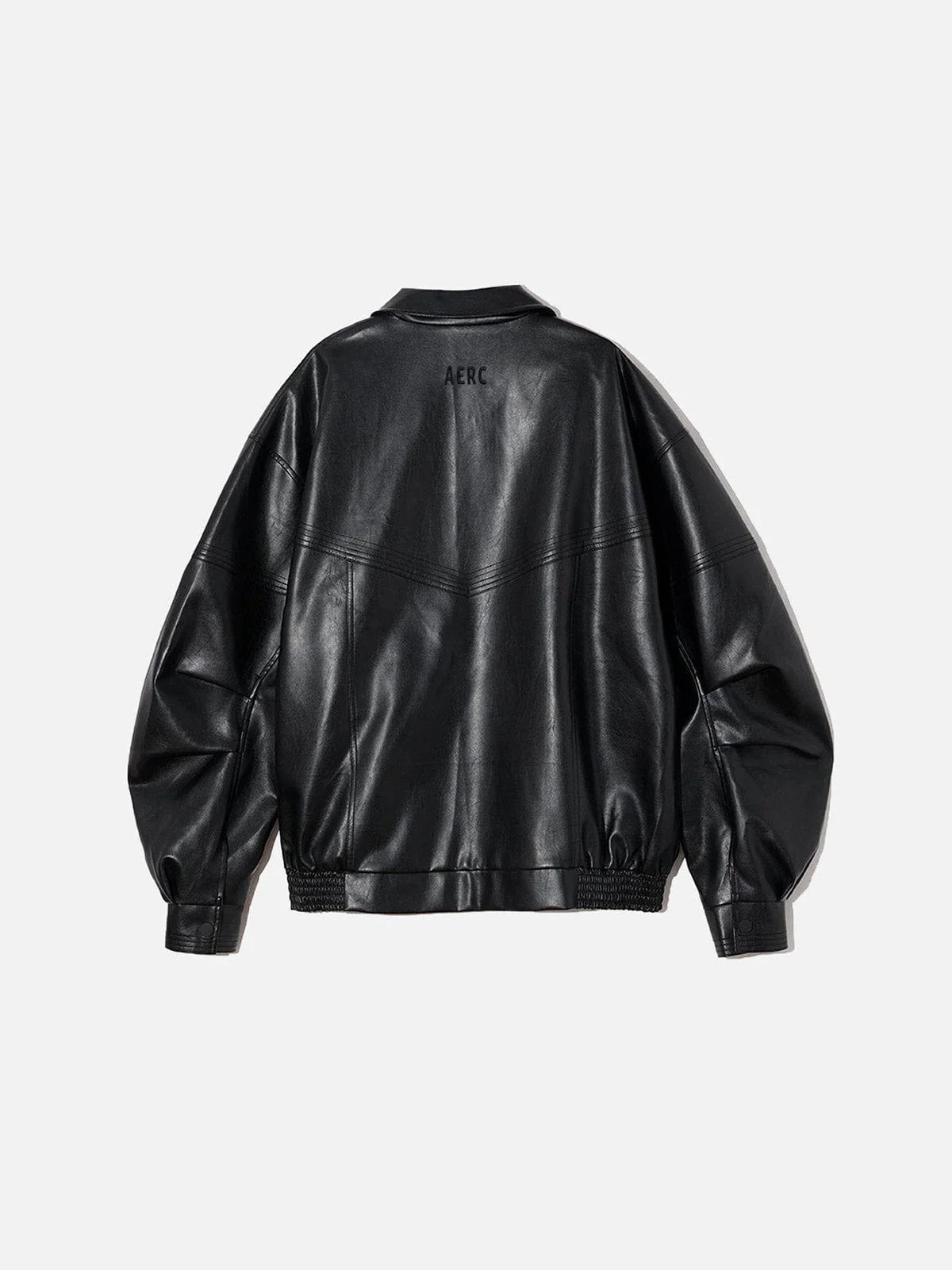 Aelfric Eden Faux Leather Zip Up Jacket - Image 5