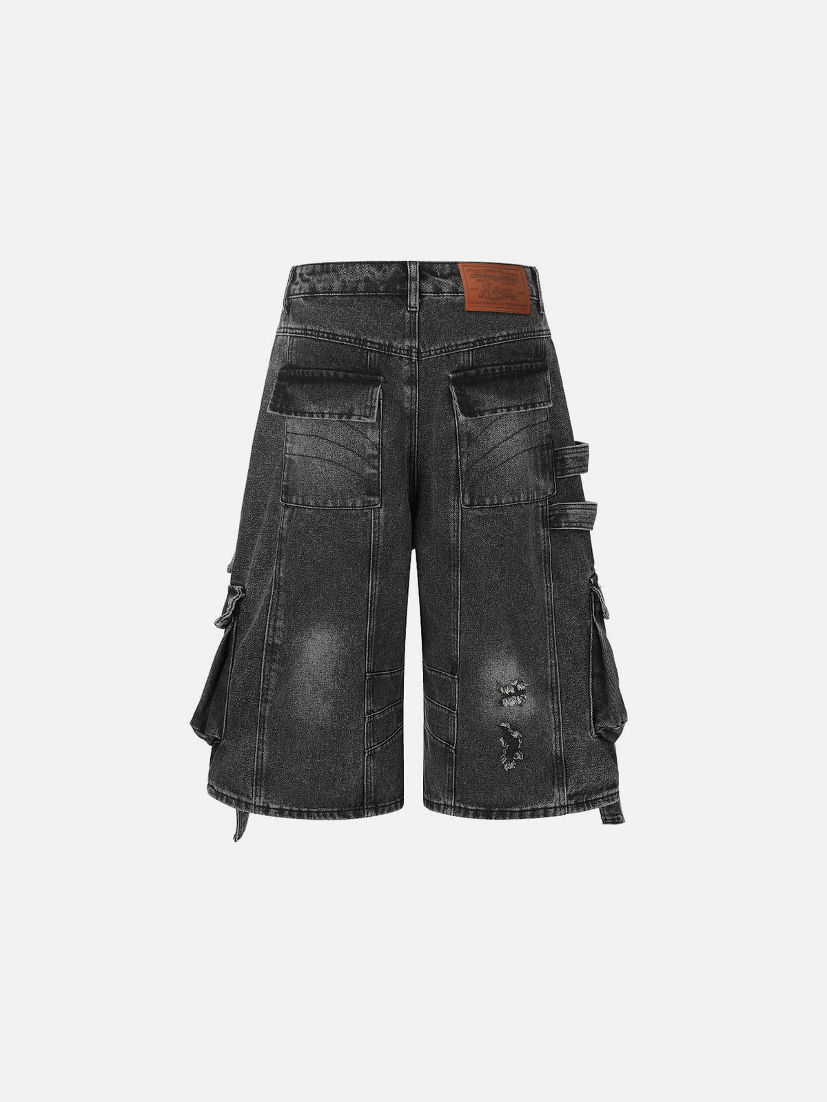 Aelfric Eden Distressed Strap Longline Jorts - Image 3