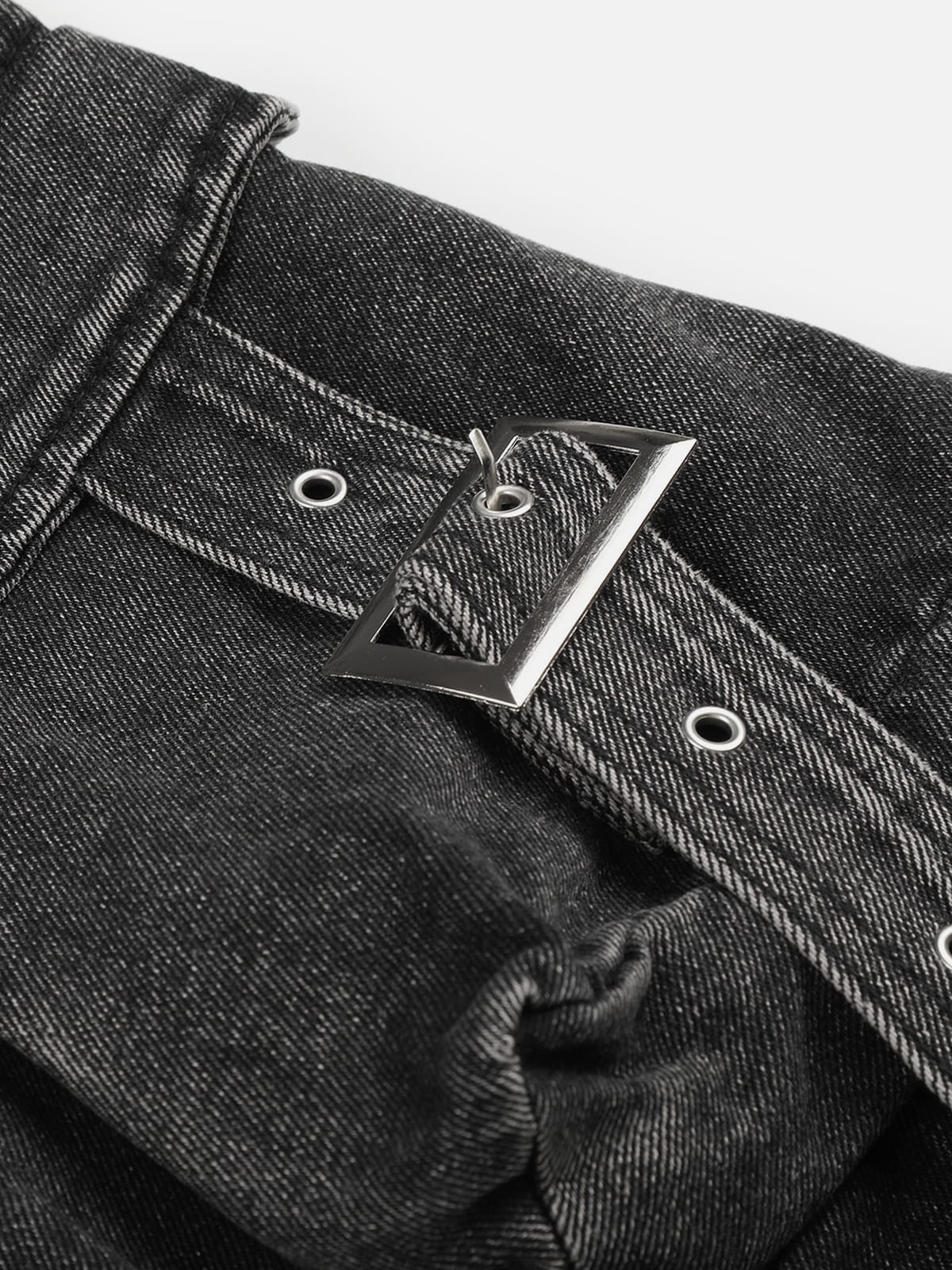 Aelfric Eden Distressed Strap Longline Jorts - Image 4