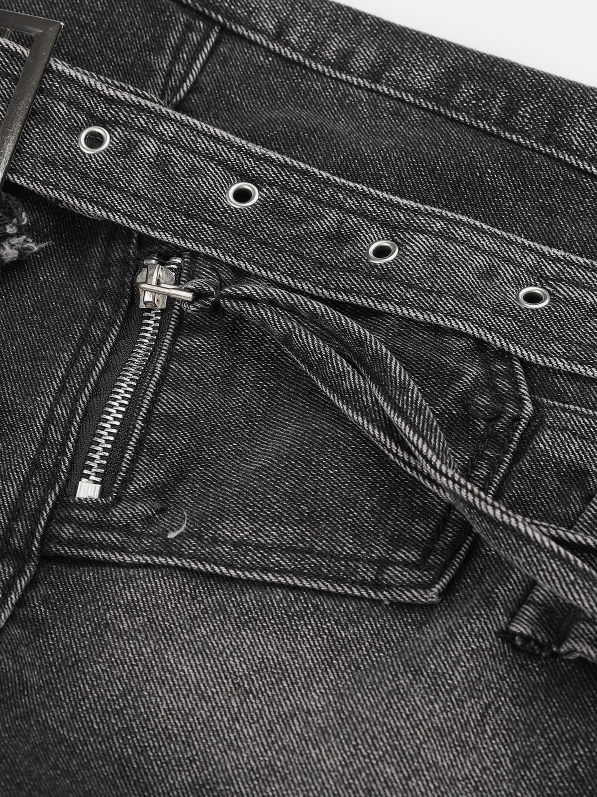 Aelfric Eden Distressed Strap Longline Jorts - Image 5