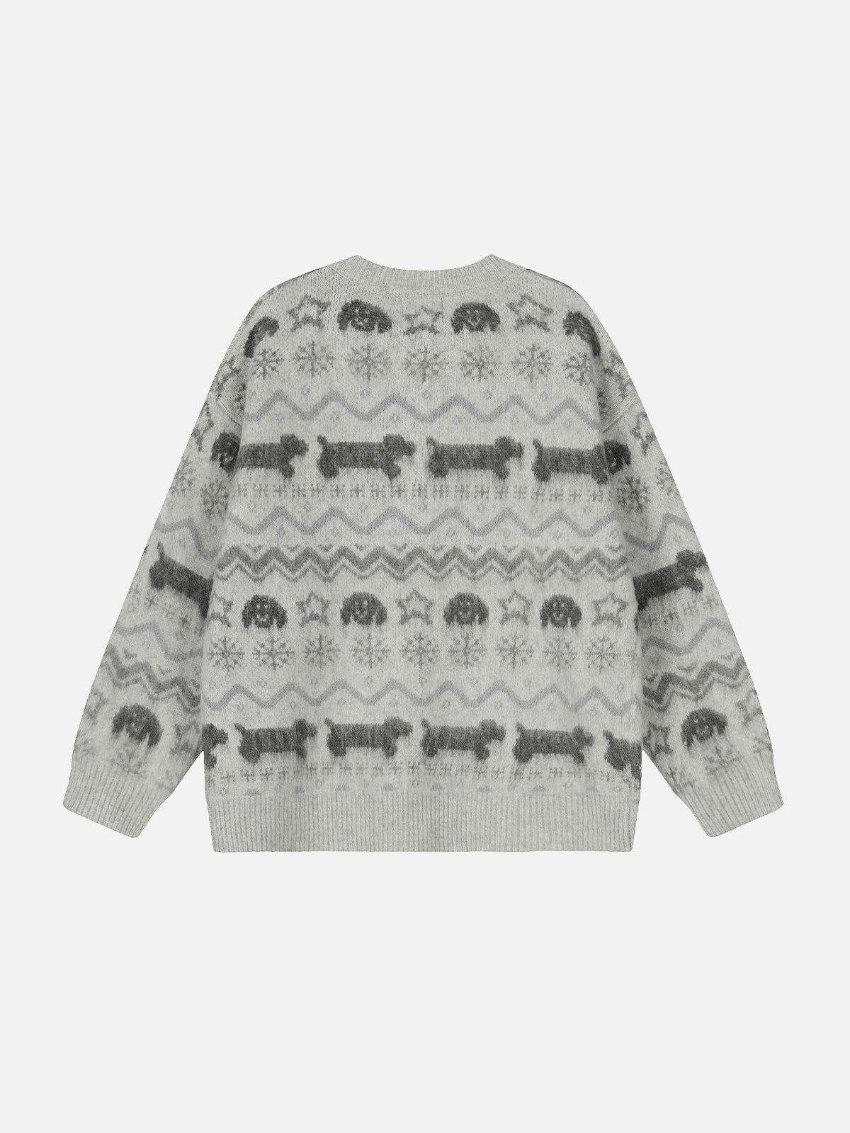 Aelfric Eden Dog Fair Isle Jacquard Cardigan - Image 3