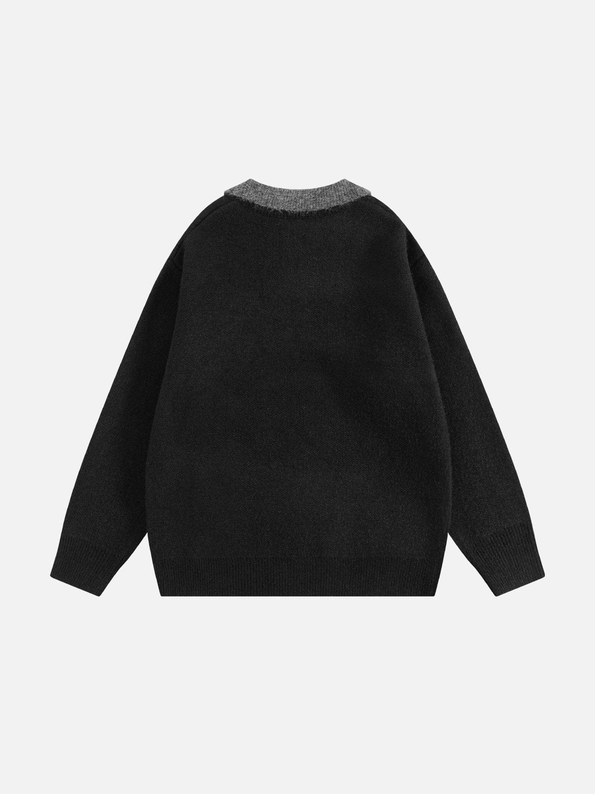 Aelfric Eden Faux Layer Polo Knit Sweater - Image 2