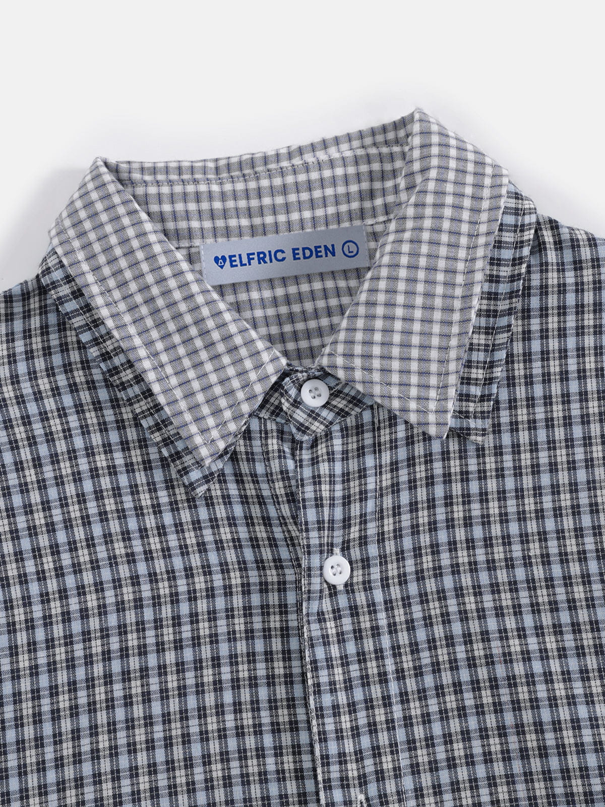 Aelfric Eden Faux Layered Plaid Long Sleeve Shirt - Image 3