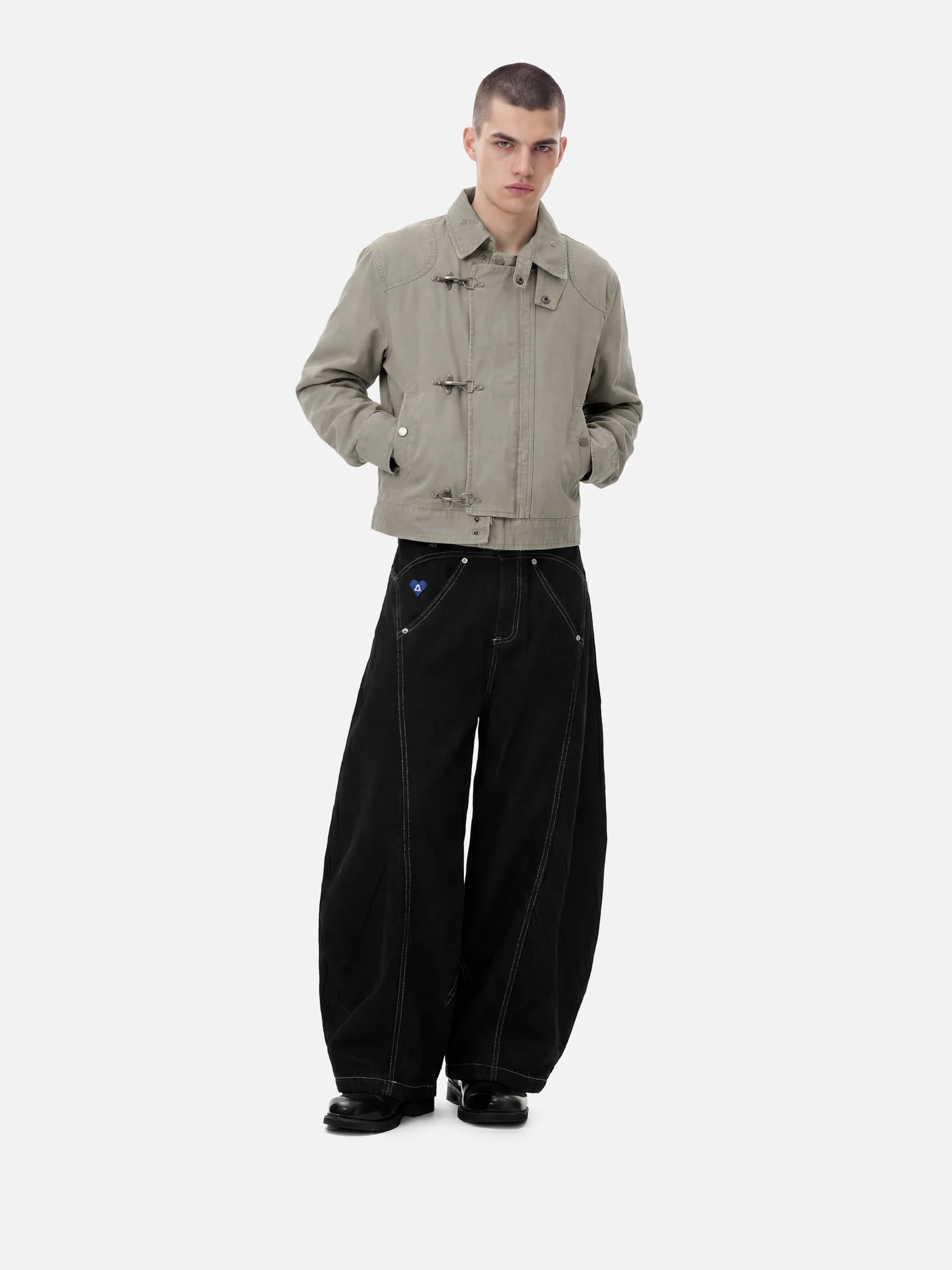 Aelfric Eden Fireman Clasp Washed Jacket - Image 3