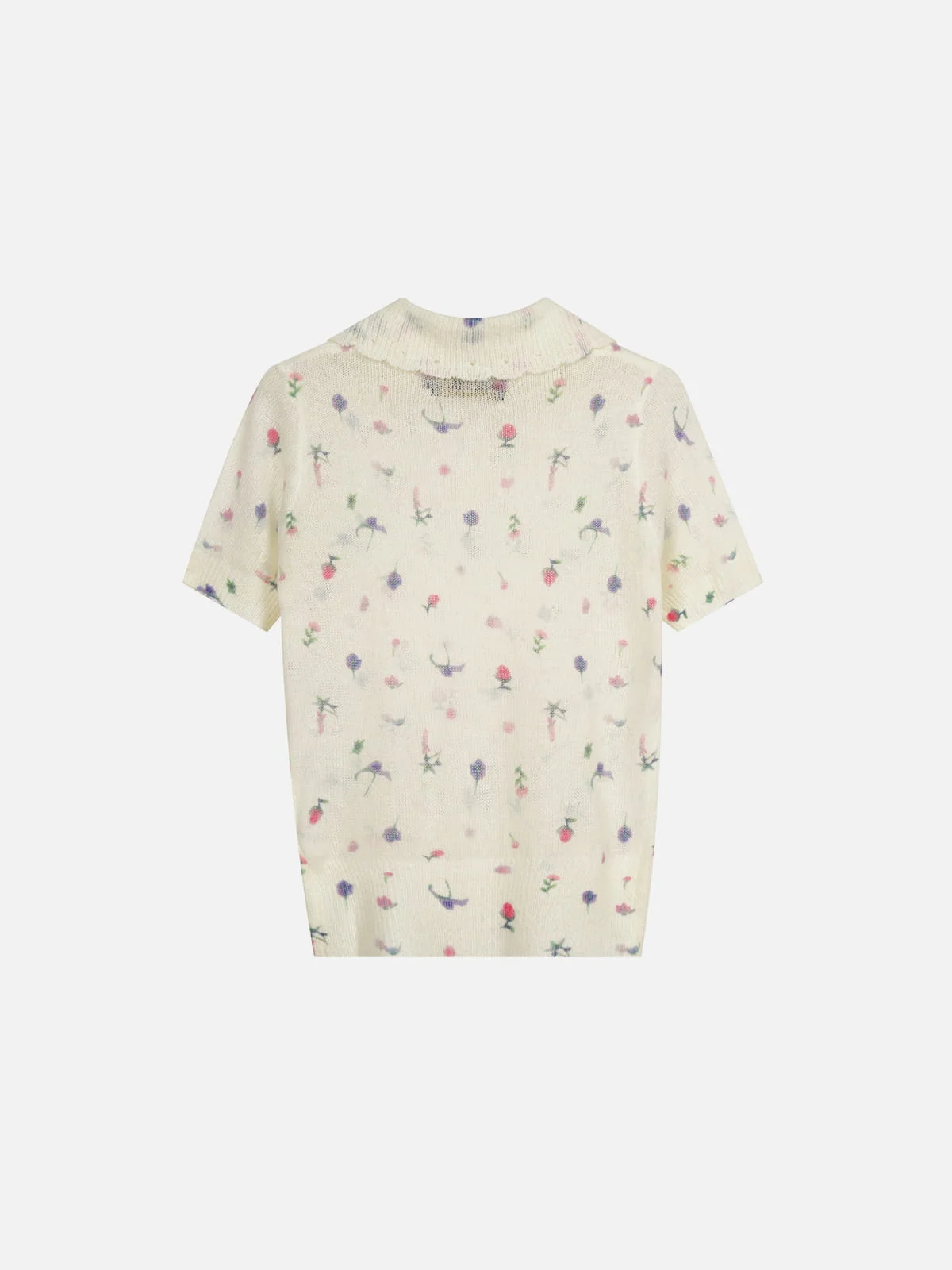 Aelfric Eden Floral Knit Polo Tee - Image 2