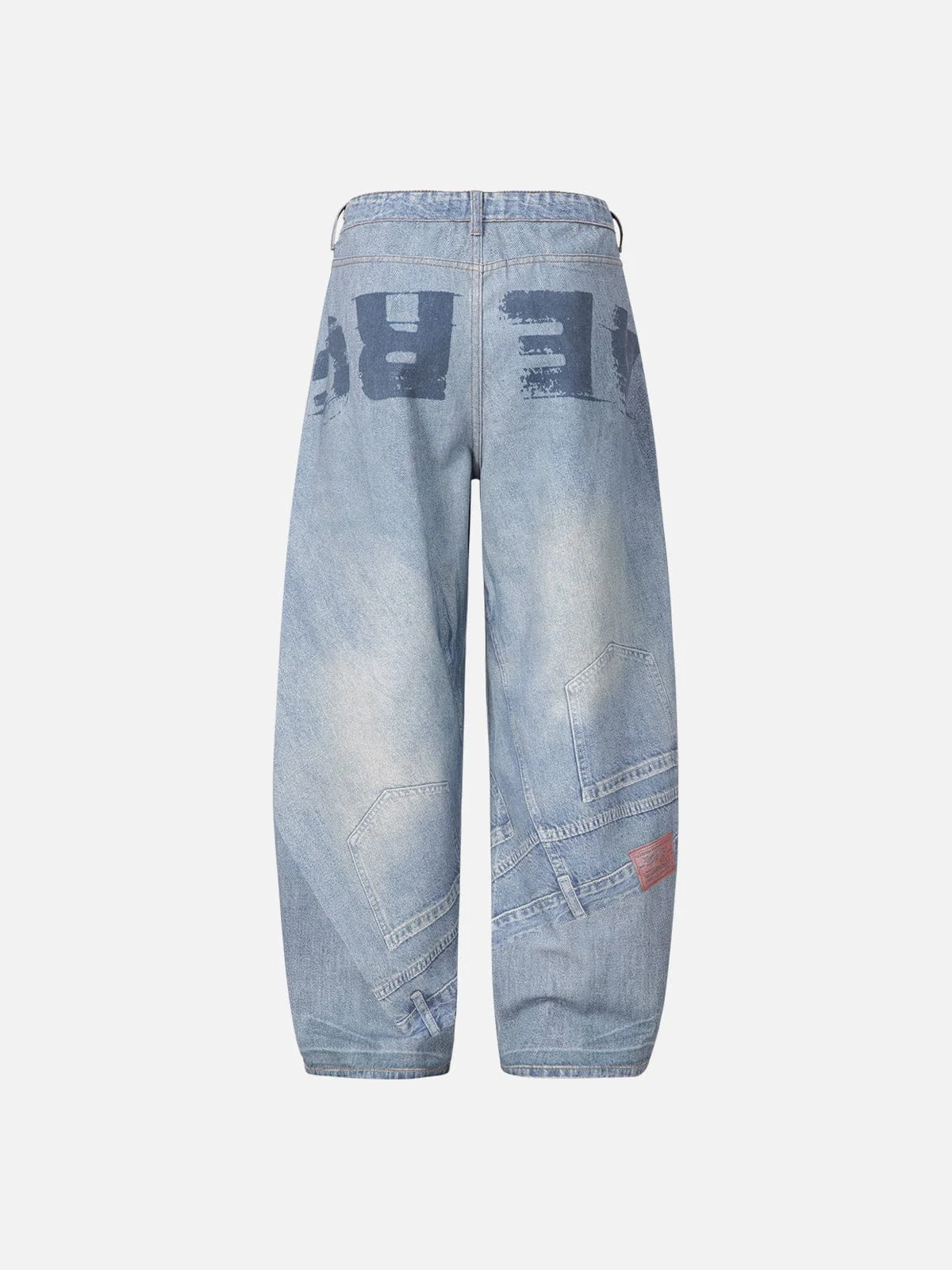 Aelfric Eden Inverted Graphic Baggy Barrel Jeans - Image 4