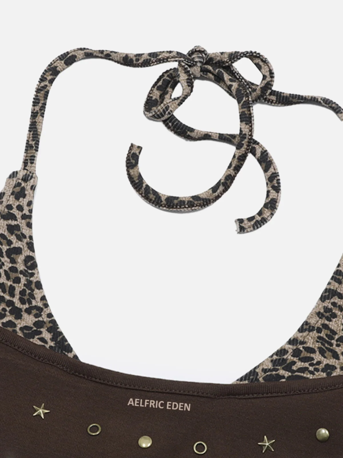 Aelfric Eden Leopard Halter Studded Cami Top - Image 8