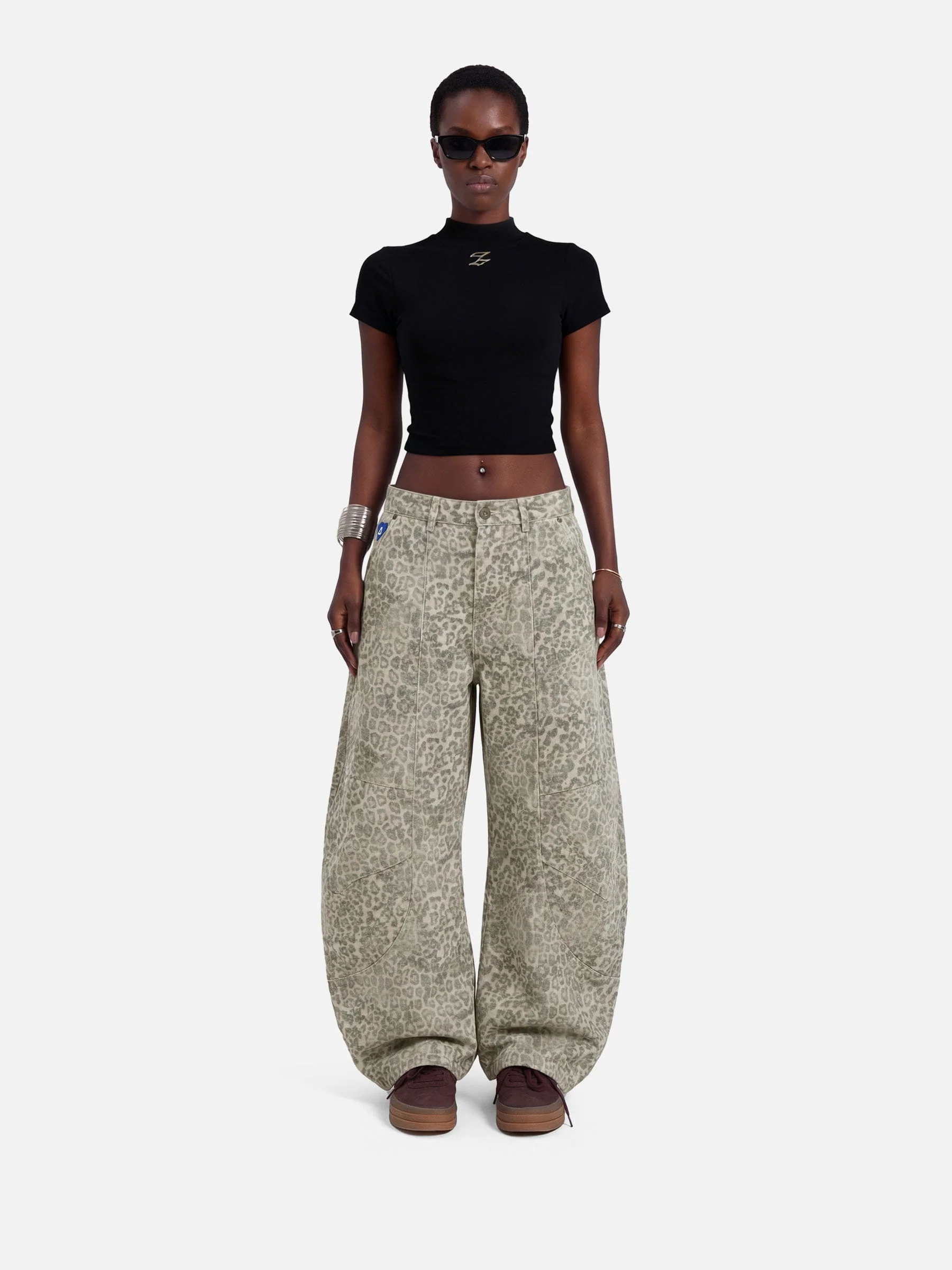 Aelfric Eden Baggy Barrel Leopard Jeans - Image 4