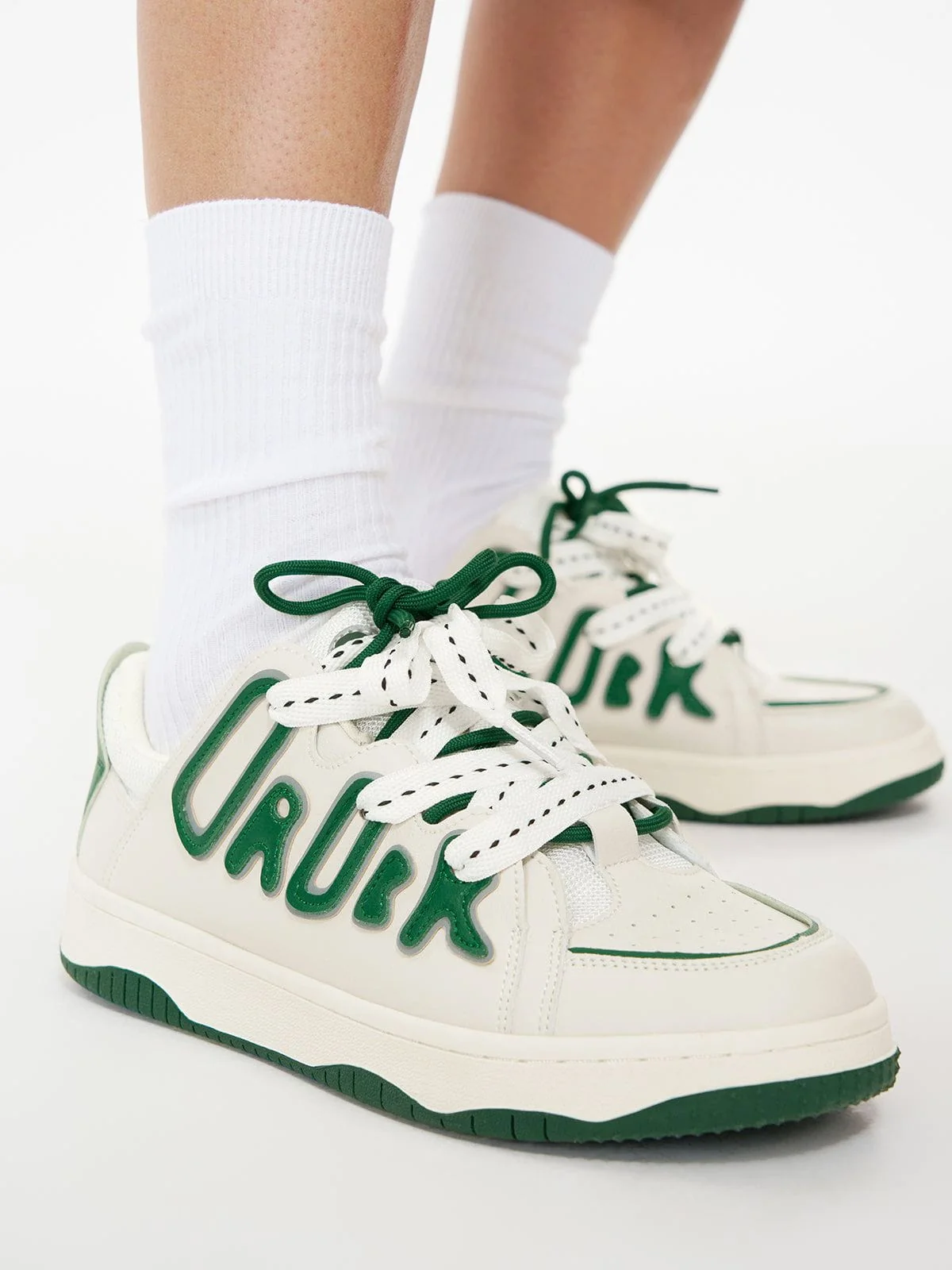 StarryClimb Double Lace Patchwork Skate Shoes - Image 3