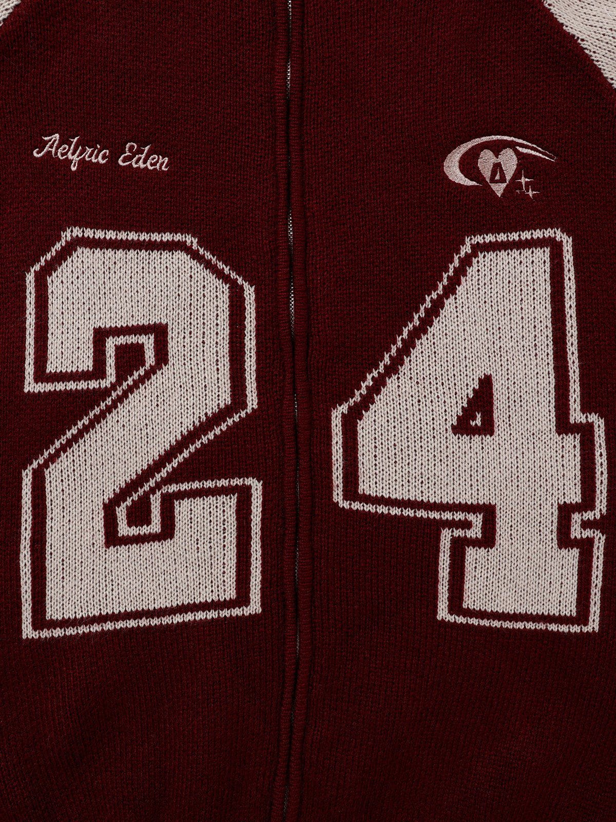 Aelfric Eden 24 Jacquard Zip Up Cardigan - Image 7
