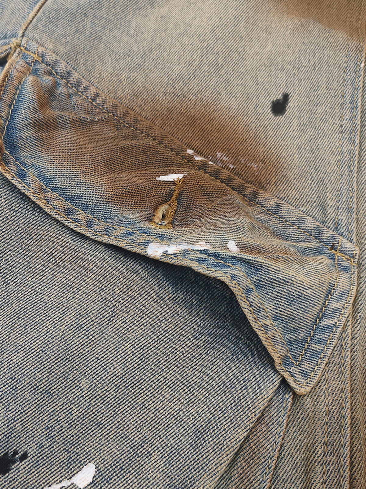 Aelfric Eden Paint Splatter Baggy Barrel Jeans - Image 4