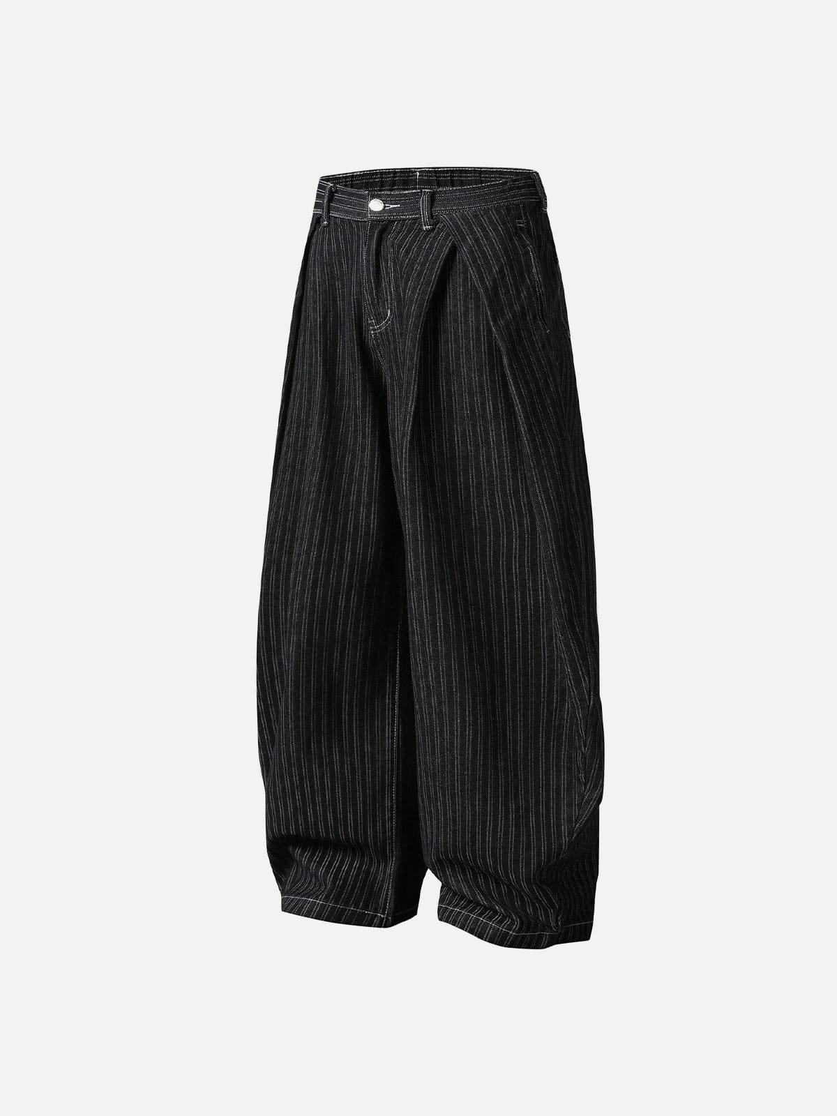 Aelfric Eden Pinstripe Baggy Barrel Jeans - Image 7