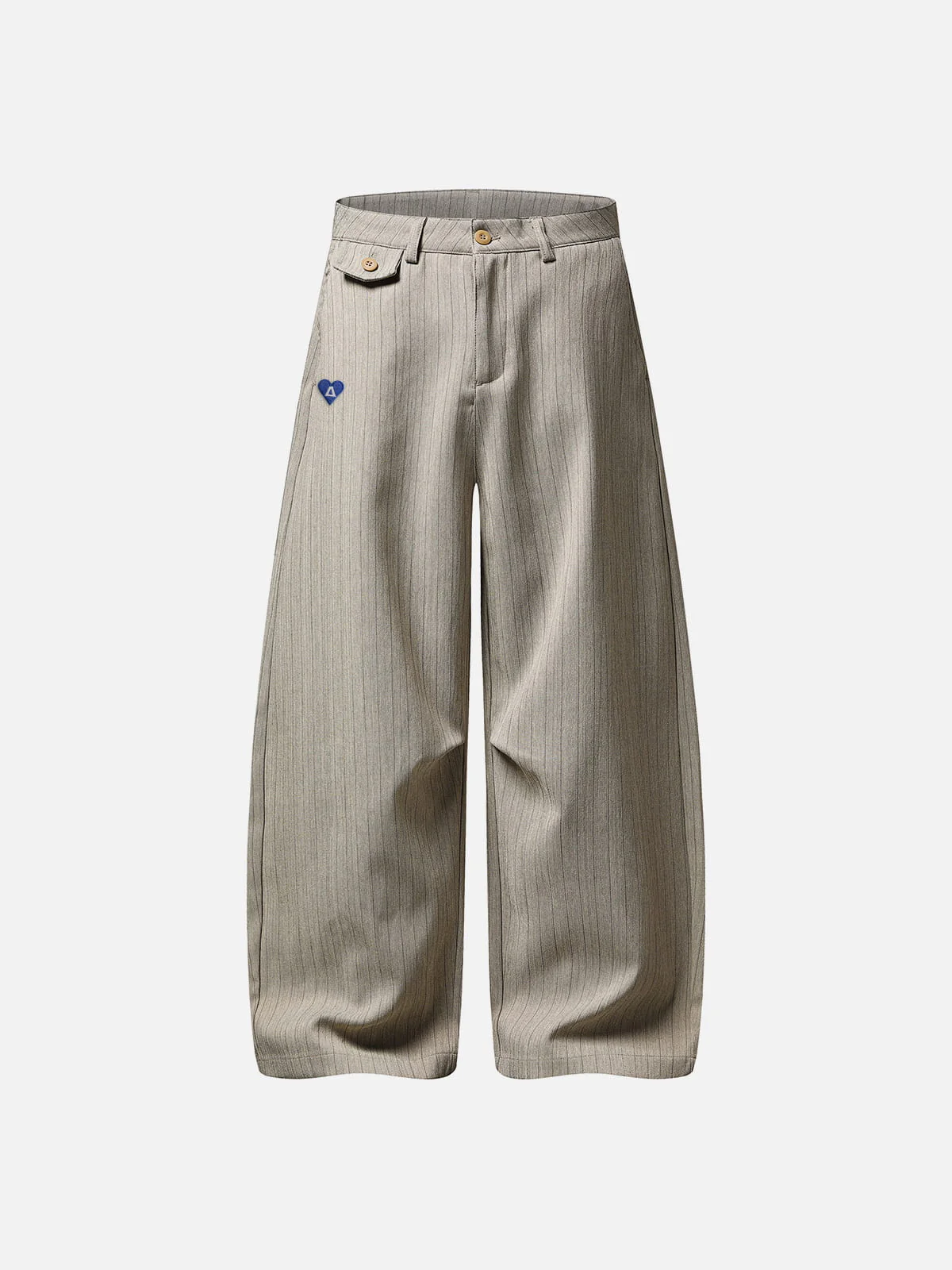 Aelfric Eden Pinstripe Baggy Barrel Pants - Image 3