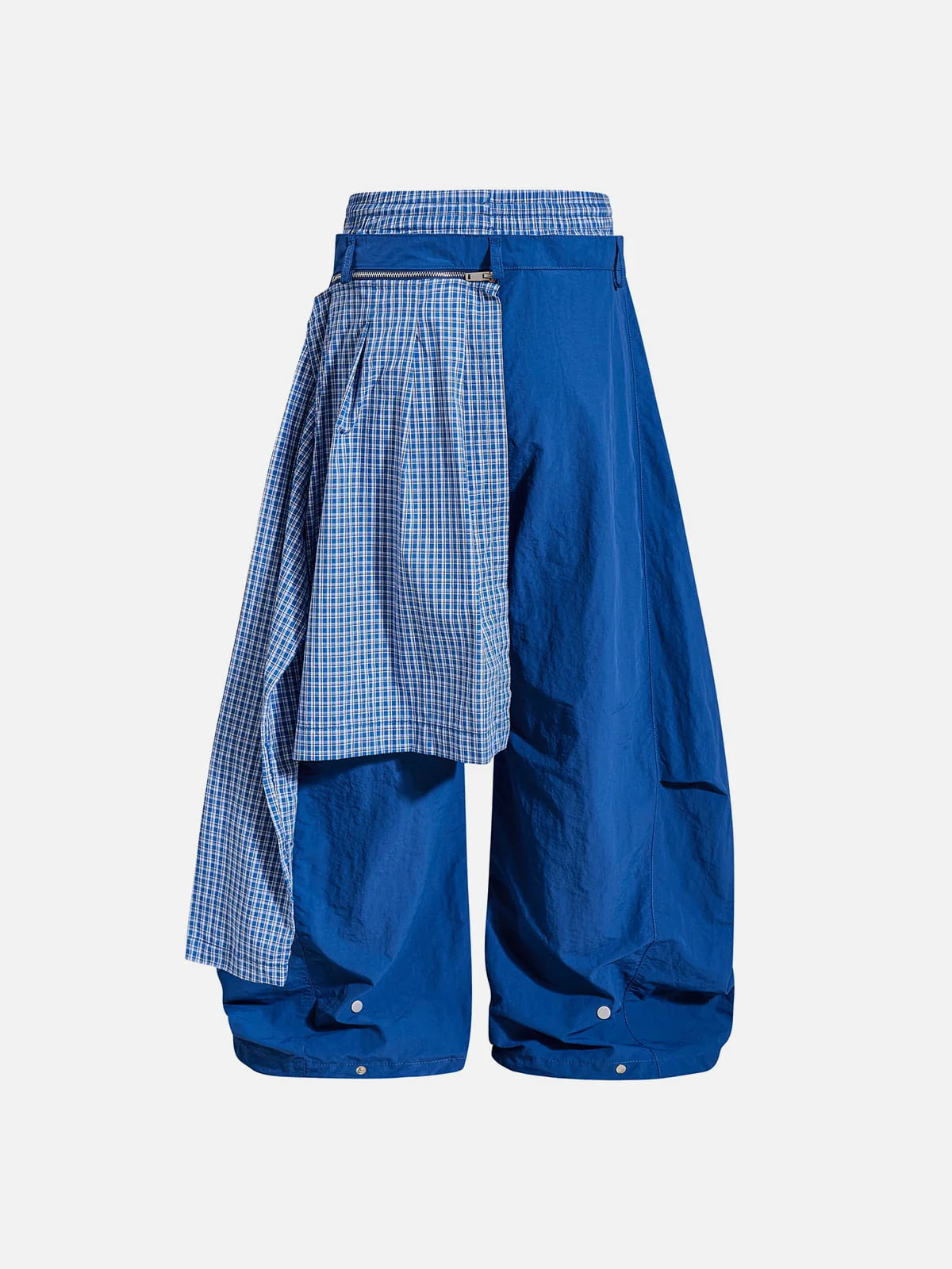 Aelfric Eden Plaid Panel Baggy Barrel Pants - Image 2