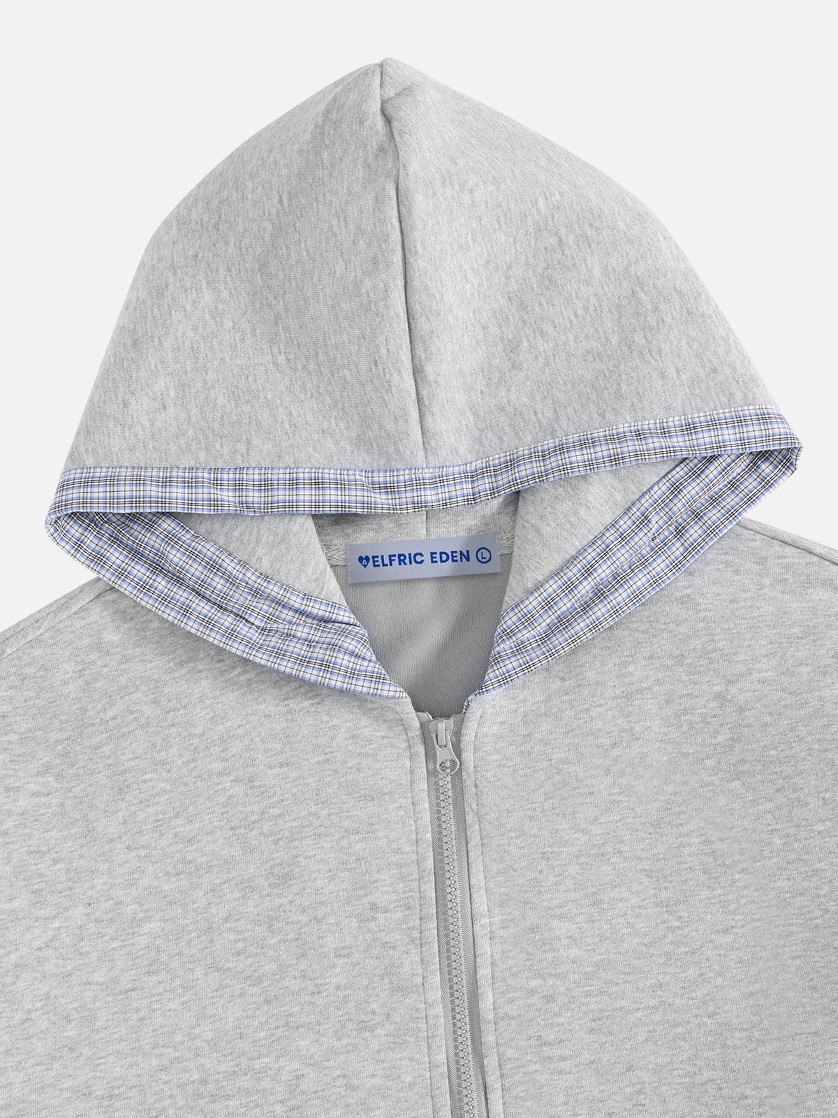 Aelfric Eden Plaid Trim Zip Up Hoodie - Image 4