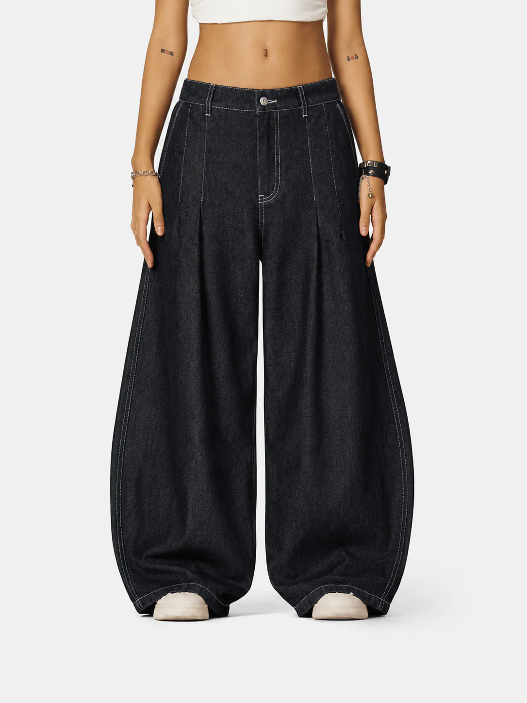 Aelfric Eden Baggy Barrel Pleated Jeans