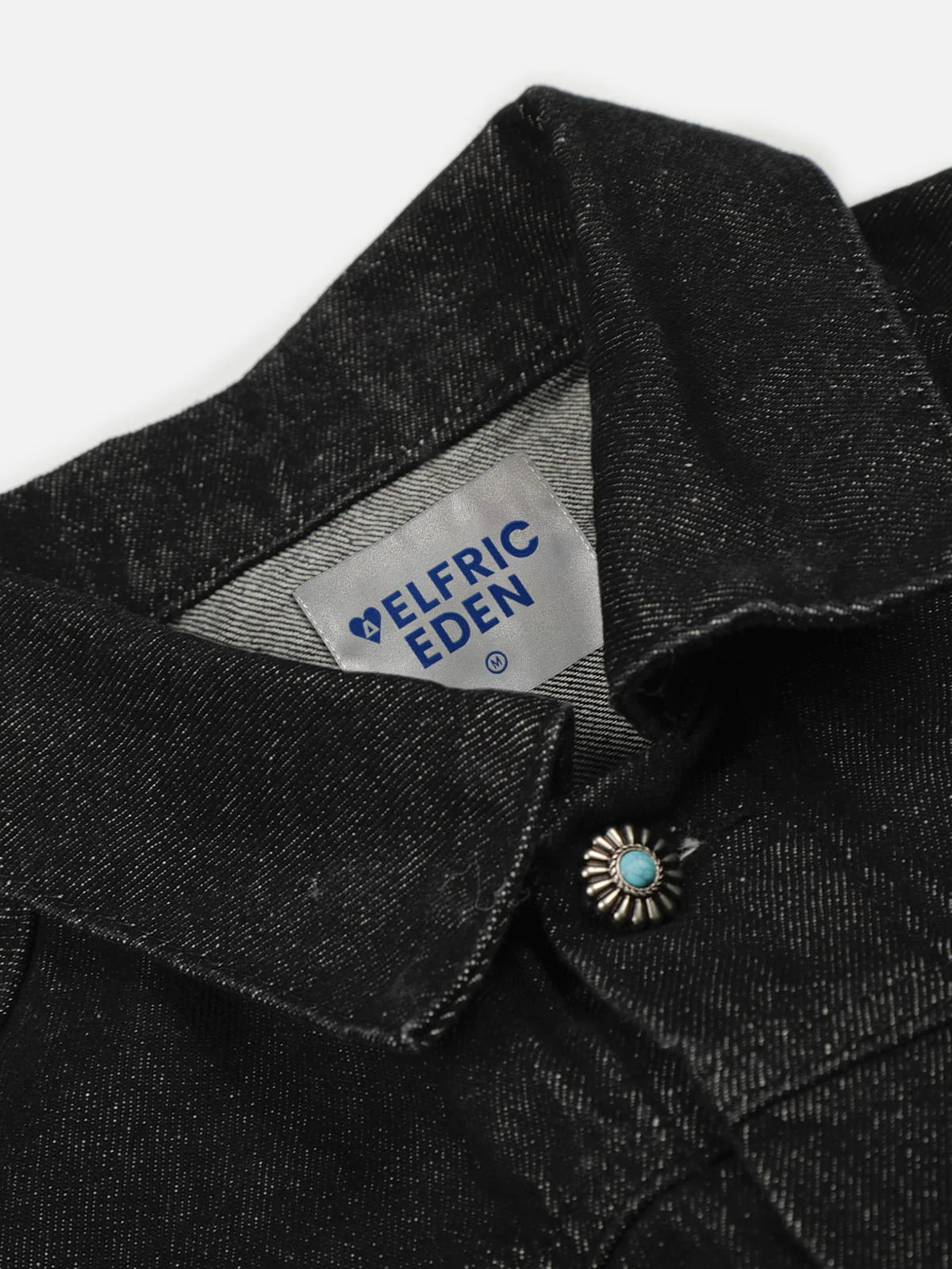 Aelfric Eden Pleated Metal Button Denim Jacket - Image 3