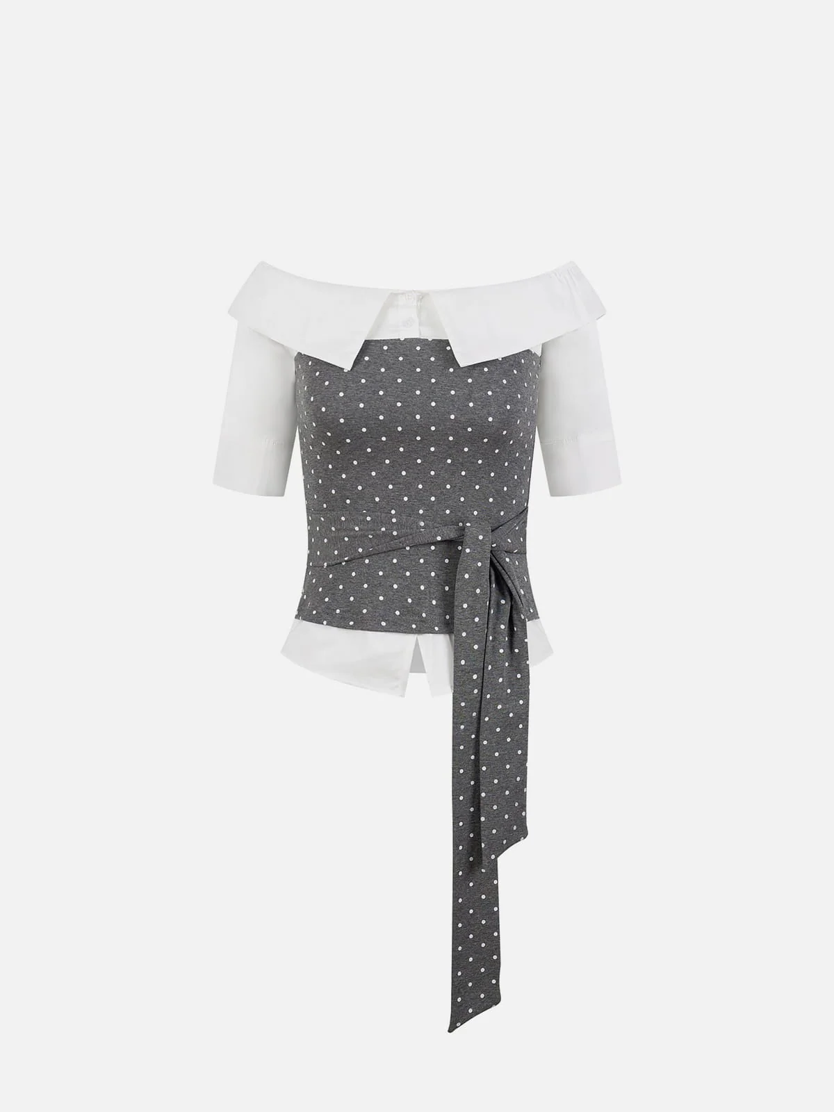 Aelfric Eden Polka Dot Tie Short Sleeve Shirt