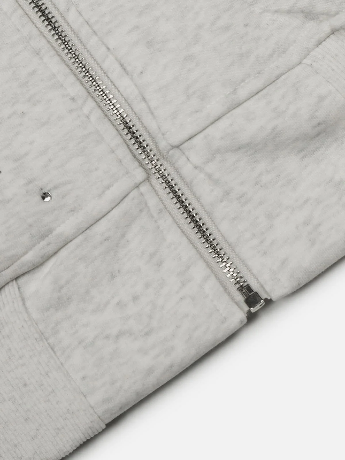 Aelfric Eden Rhinestone Bunny Ear Cropped Zip Up Hoodie - Image 6