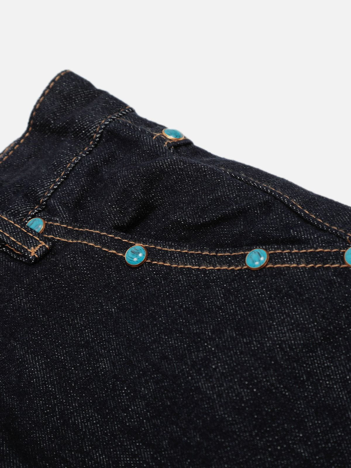 Aelfric Eden Baggy Barrel Rivet Raw Jeans - Image 10
