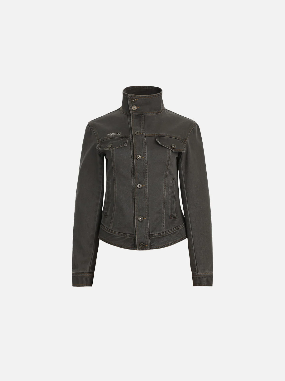 Aelfric Eden Stand Collar Denim Jacket - Image 2
