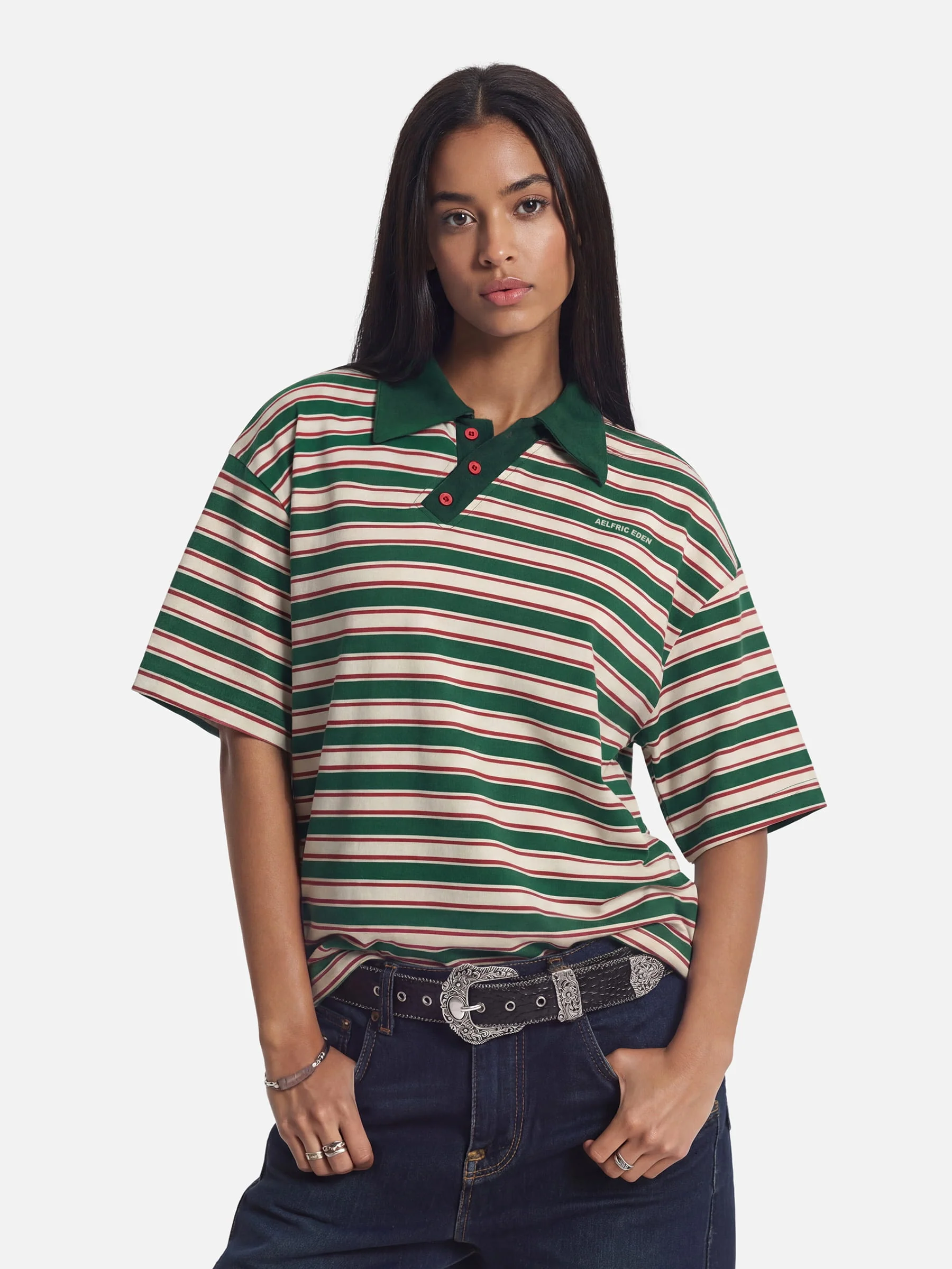 Aelfric Eden Stripe Polo Tee - Image 3