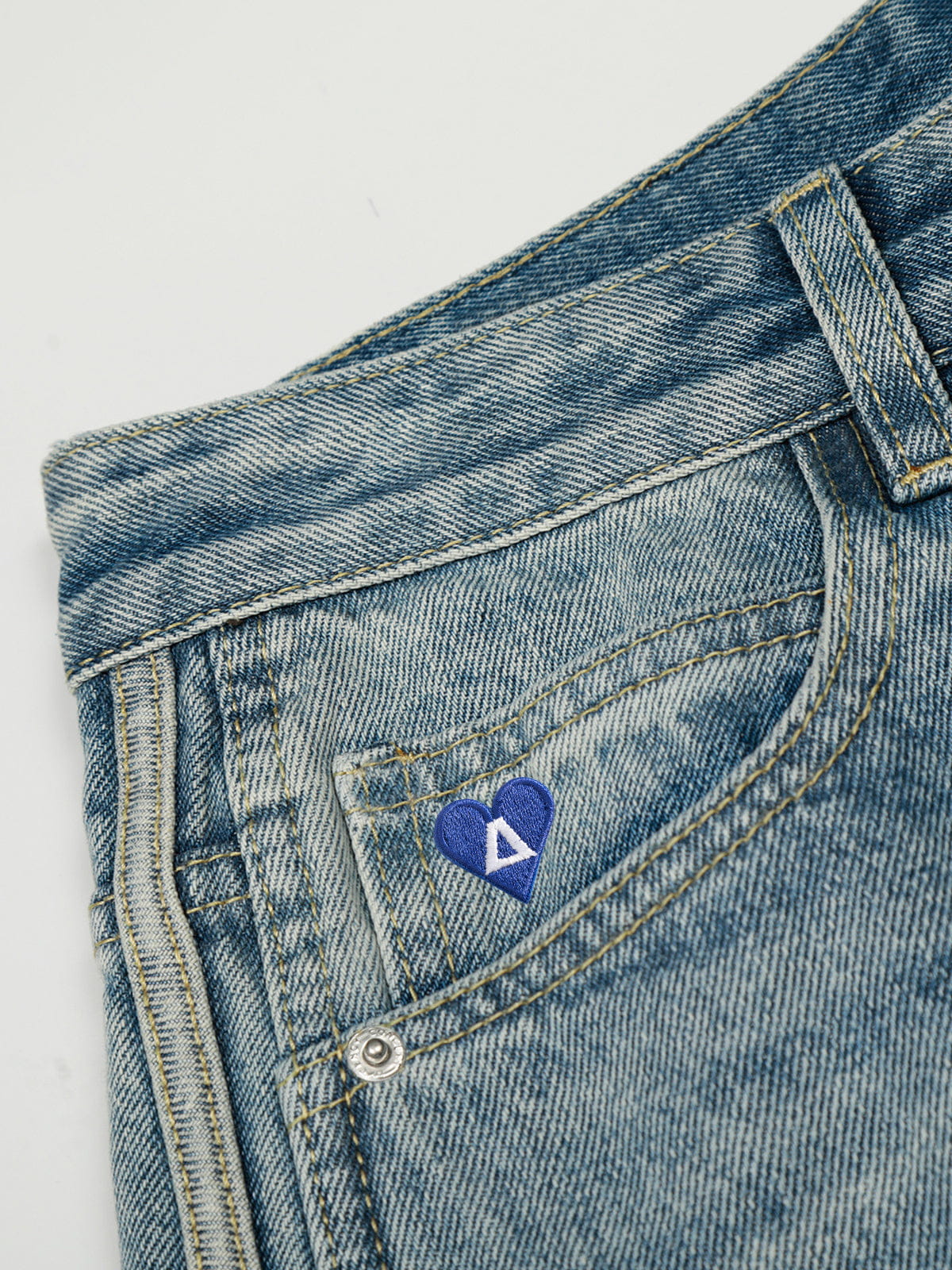 Aelfric Eden Stripe Whiskering Baggy Barrel Jeans - Image 7
