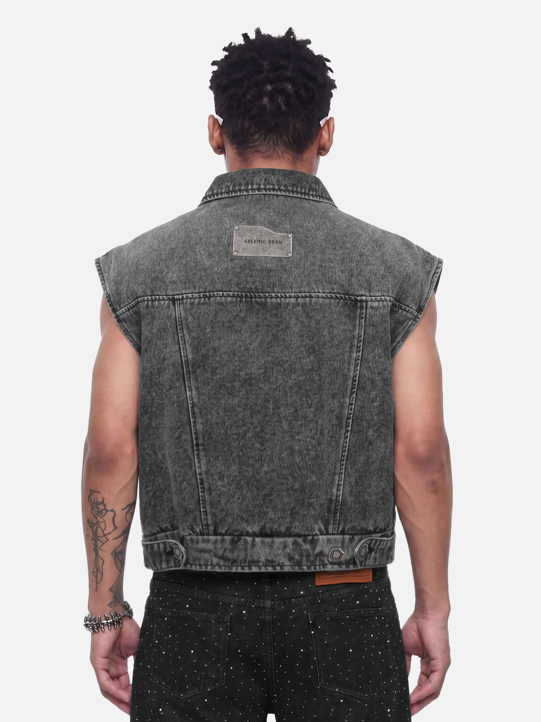 Aelfric Eden Super Boxy Fireman Clasp Denim Vest - Image 5