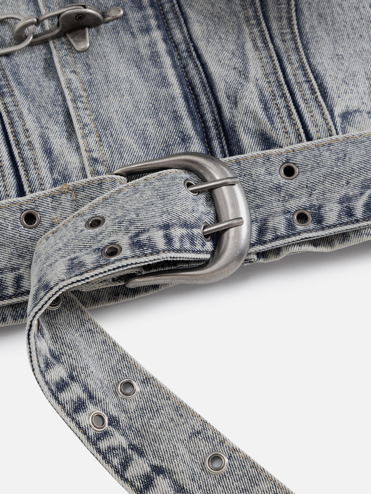 Aelfric Eden Super Boxy Fireman Clasp Denim Vest - Image 10