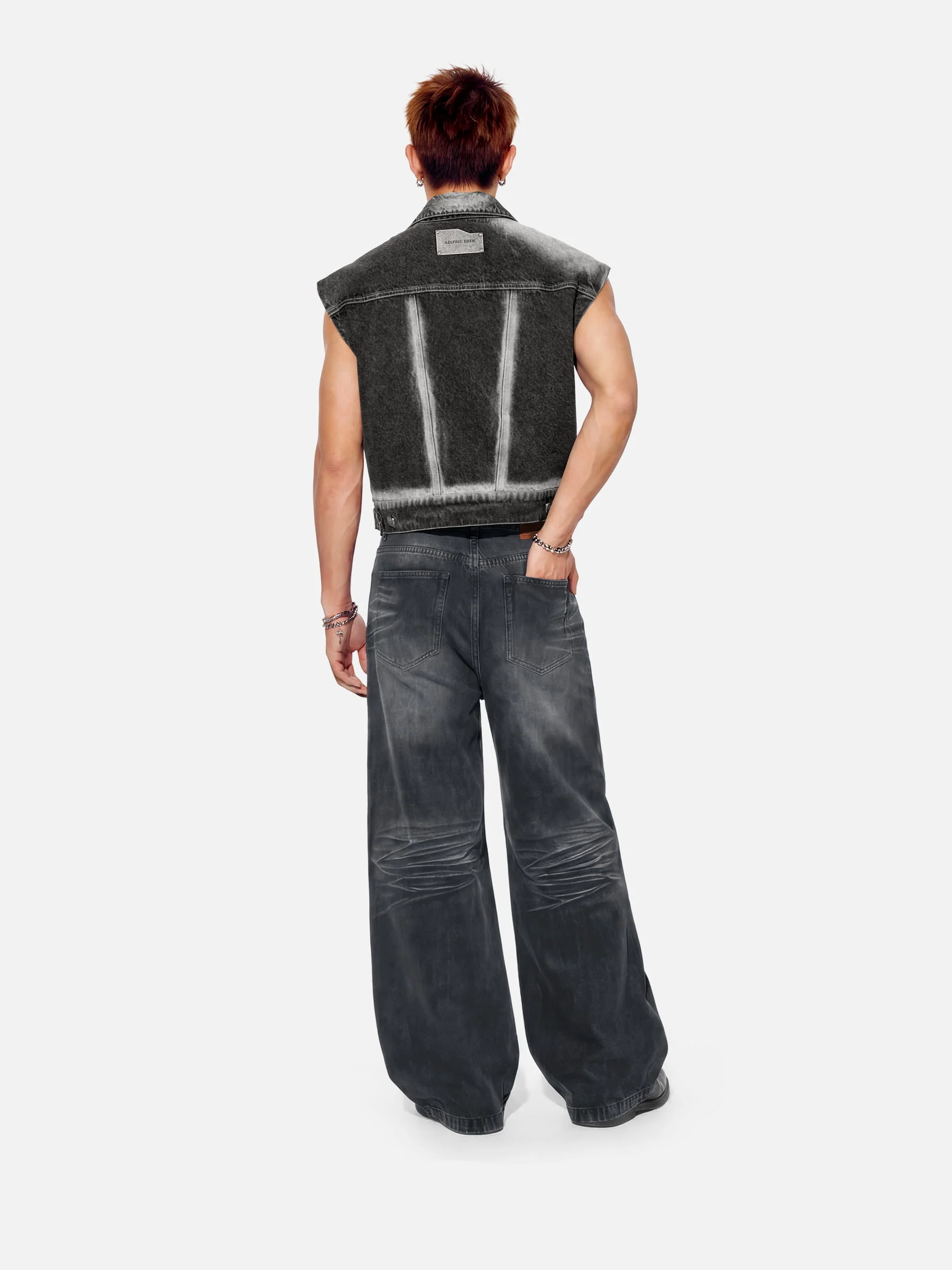 Aelfric Eden Super Boxy Washed Denim Vest - Image 3