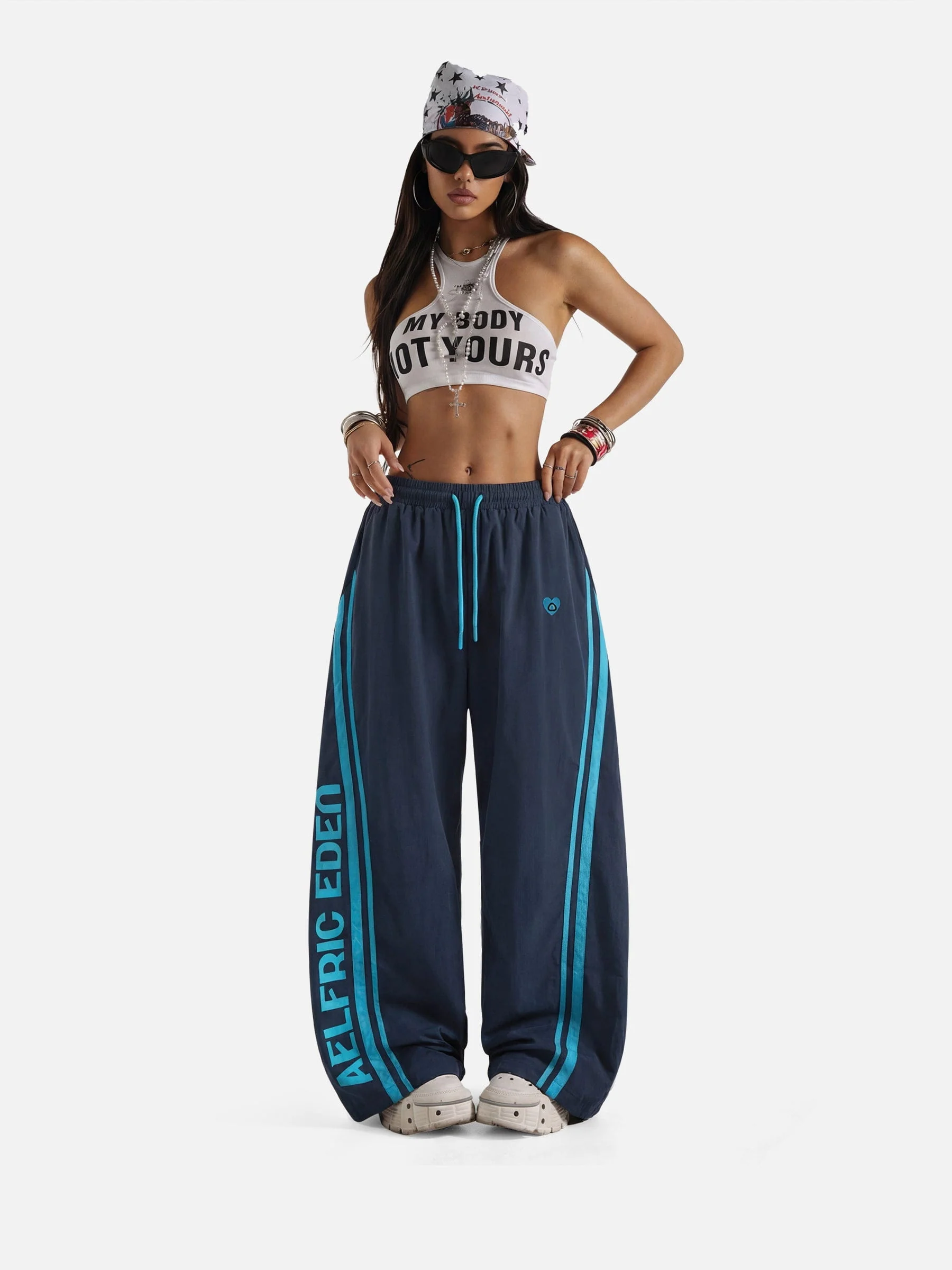 Aelfric Eden Team Striped Baggy Barrel Track Pants - Image 5