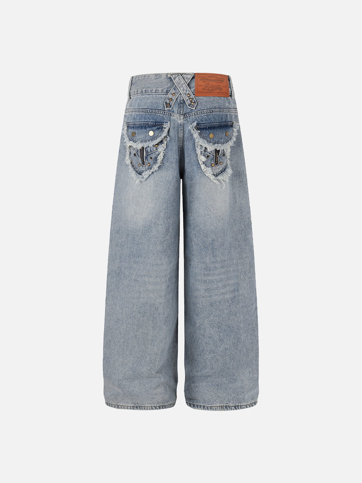 Aelfric Eden Washed Frayed Jeans - Image 2