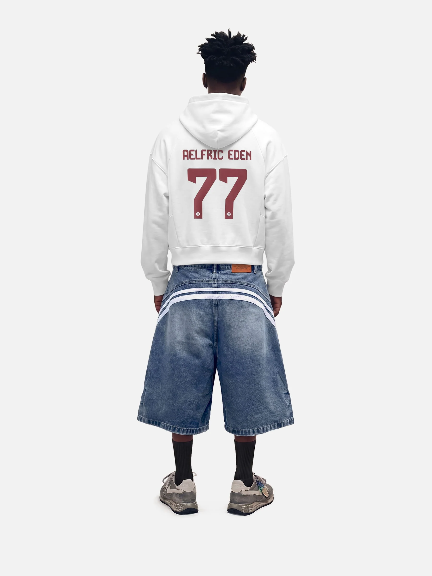 Aelfric Eden Washed Stripe Panel Jorts - Image 3