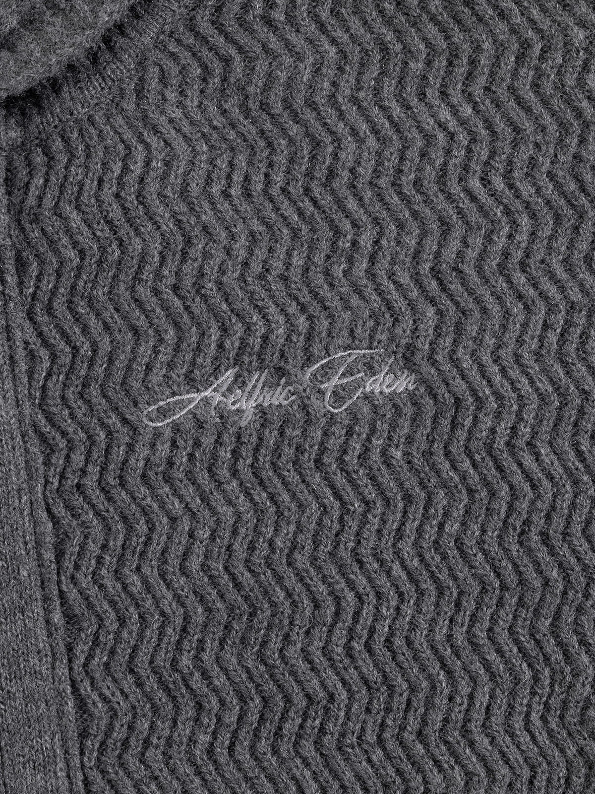 Aelfric Eden Wavy Knit Zip Up Hoodie - Image 5